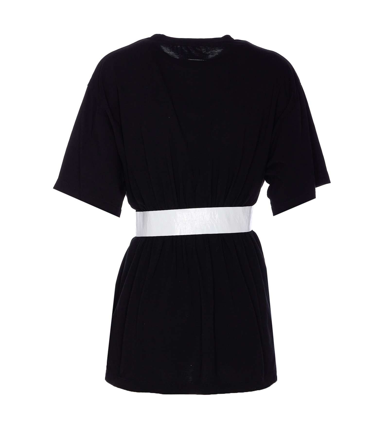 Mm6 Maison Margiela Tape-embellished T-shirt In Black
