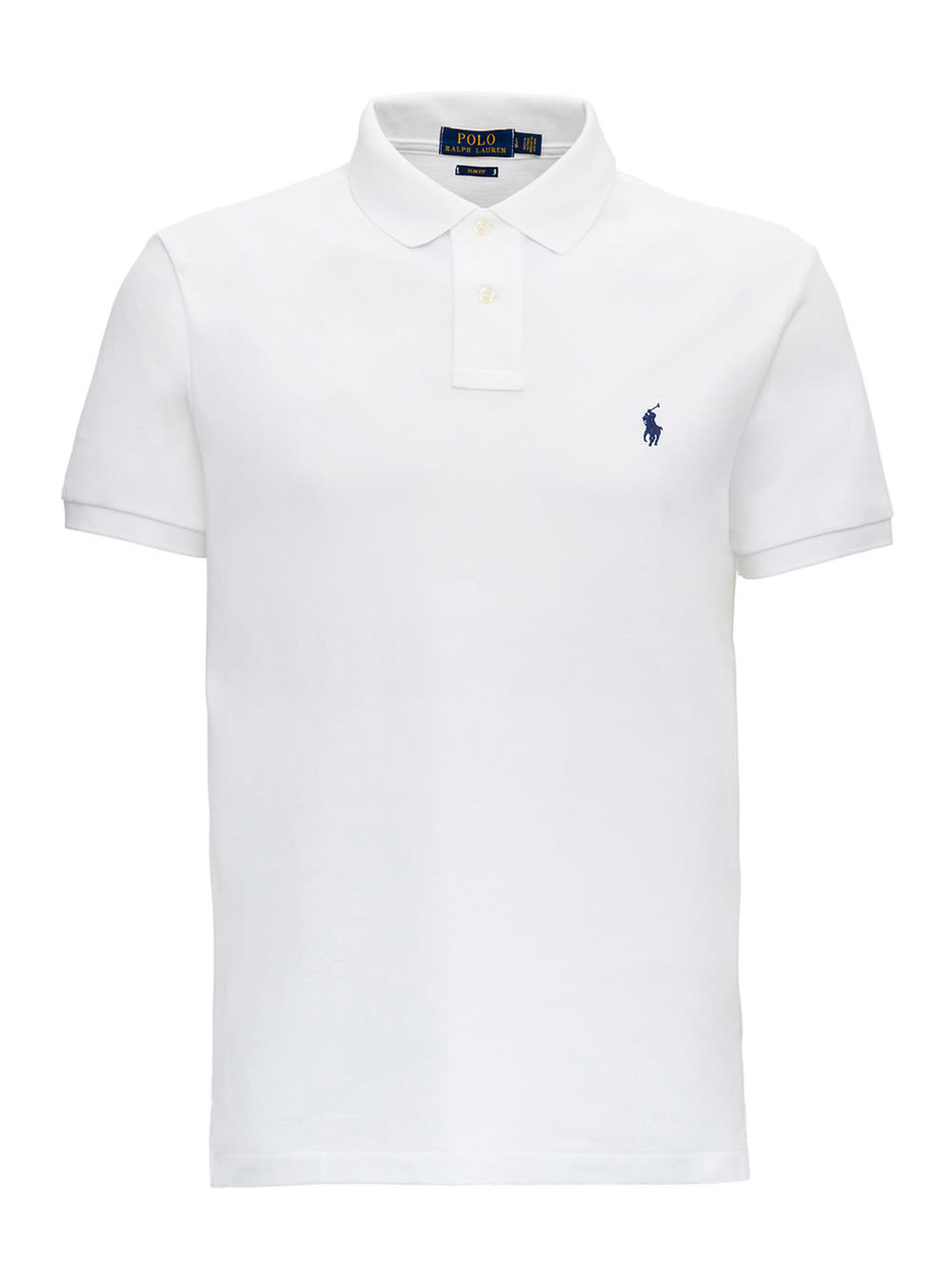 Polo Ralph Lauren White Fitted Polo Shirt With Logo In Cotton Man In White