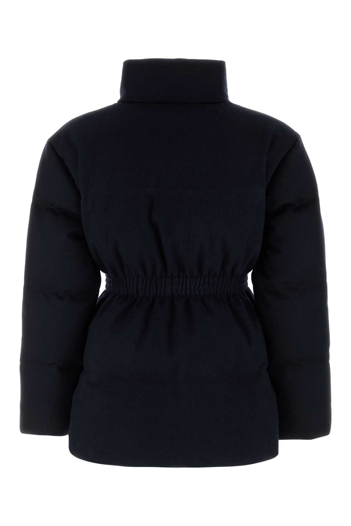 Prada Midnight Blue Wool Down Jacket In Blue