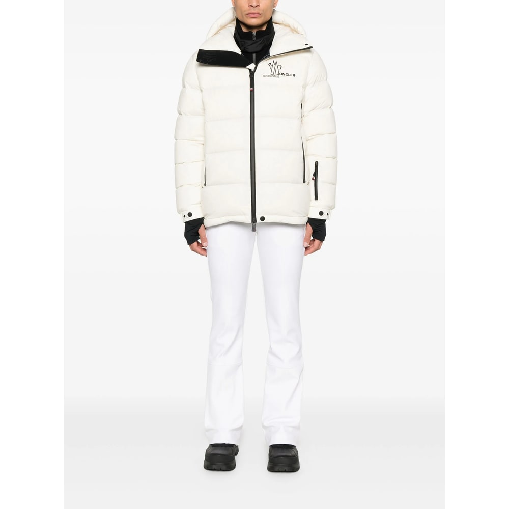 Moncler Grenoble Hooded Zip-fastening Jacket In White