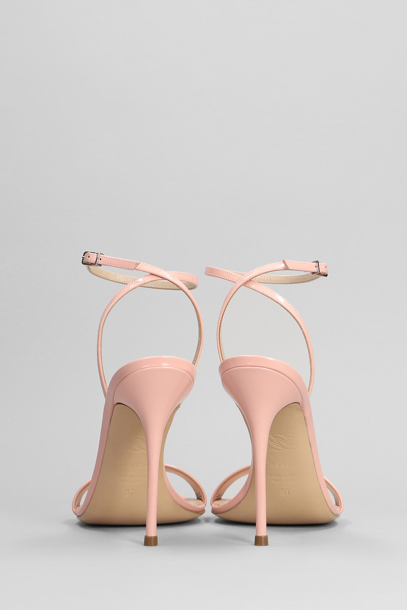 Shop Casadei Scarlet Sandals In Rose-pink Patent Leather