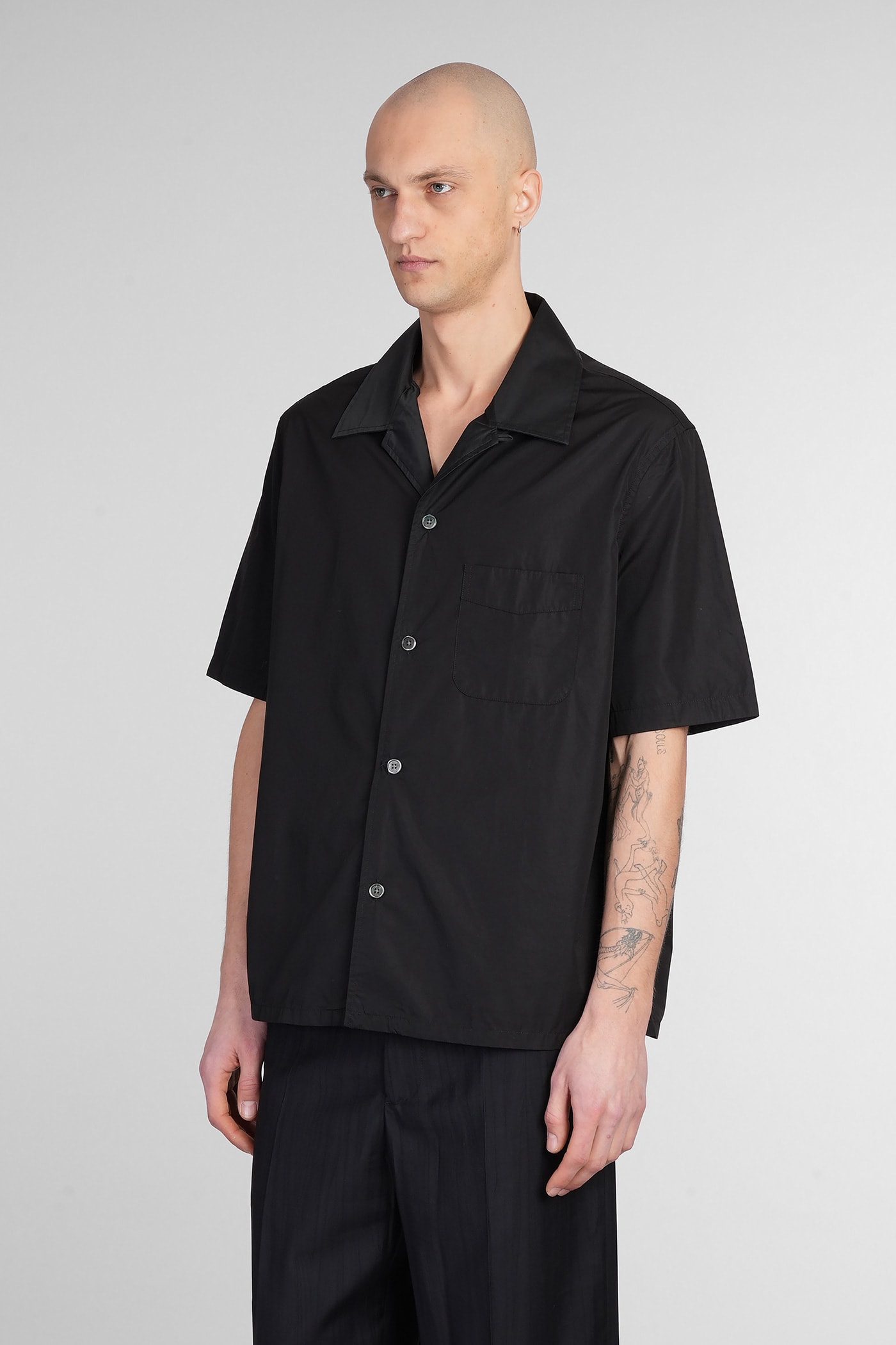 Our Legacy Black Boucle Box Shirt In Black