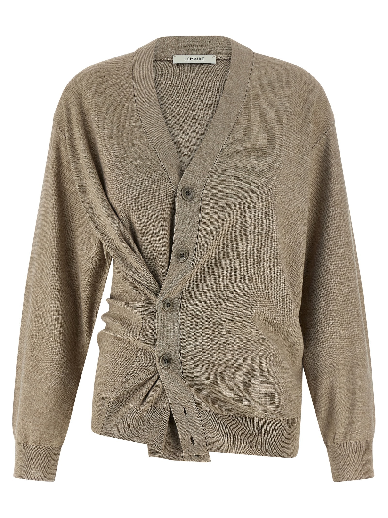 Lemaire Relaxed Twisted Cardigan In Neutral