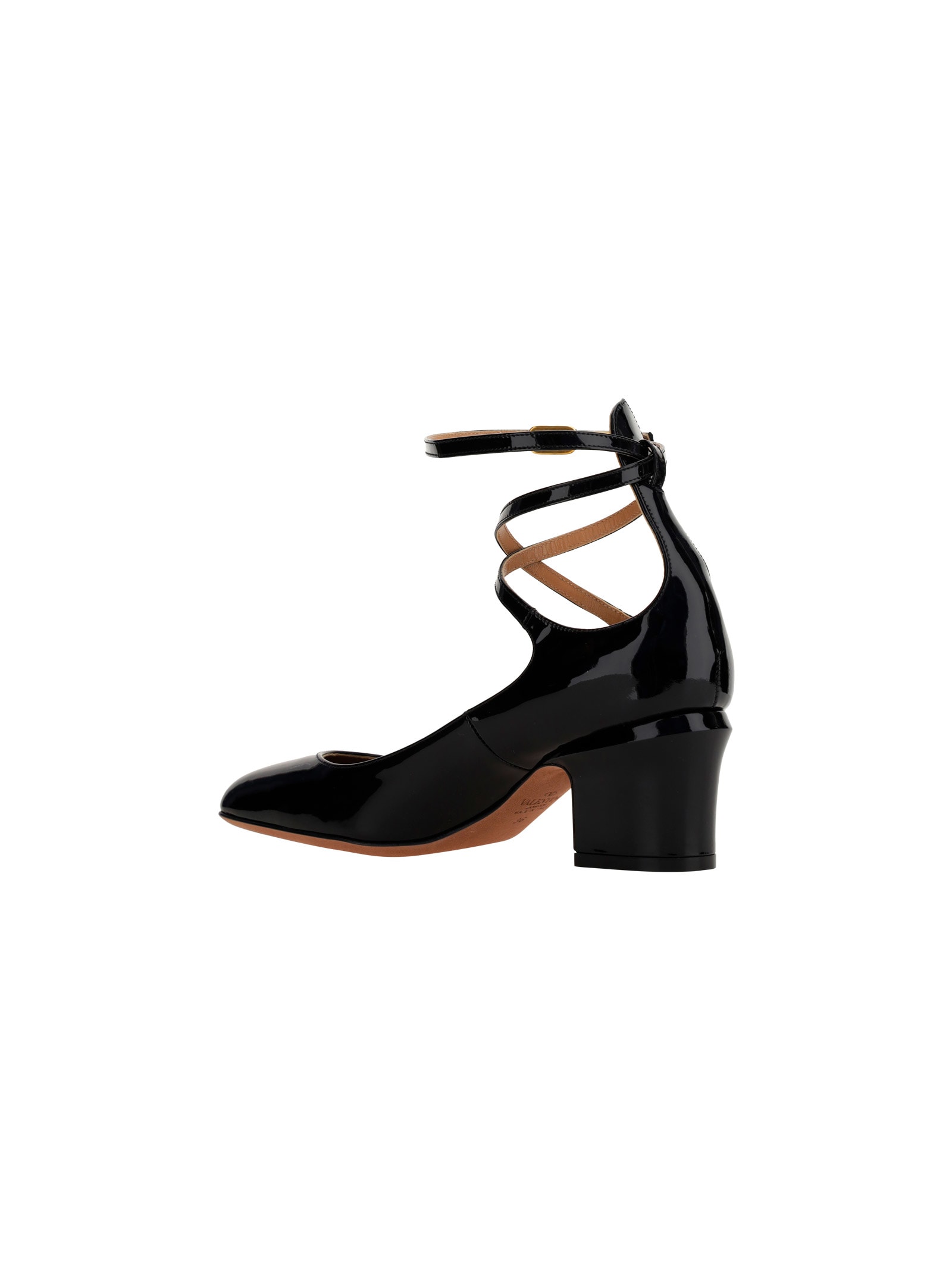 Shop Valentino Tan-go T.60 Ankle Strap Shoes In Black