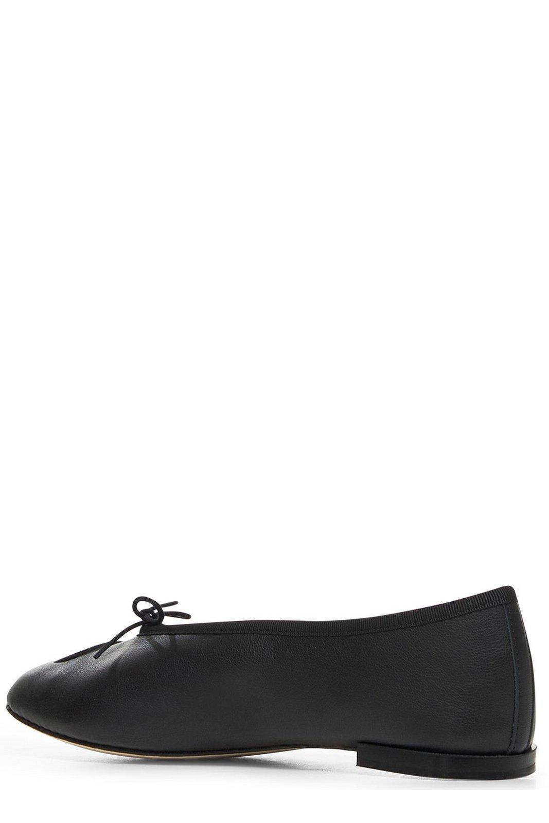 Marine Serre Black Repetto Edition Lilouh Soft Nappa Ballerina Flats In Black
