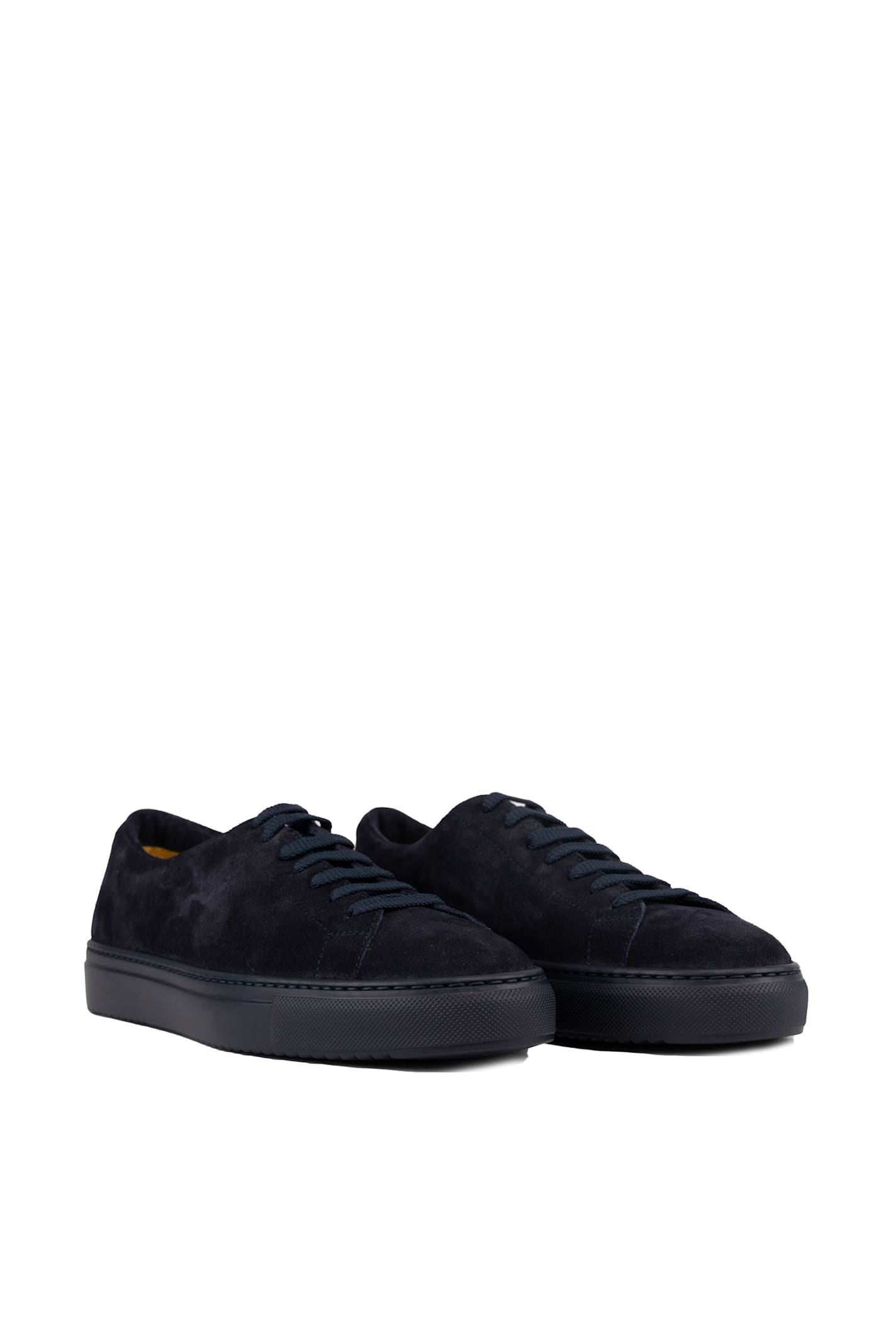 Shop Doucal's Blue Suede Sneakers In Blu+f.do Blu