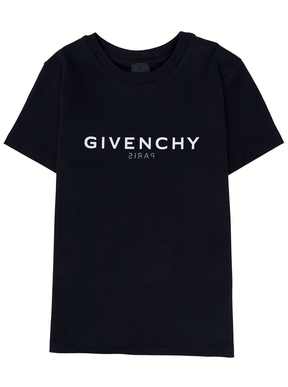 Givenchy Boy Cotton And Black T-shirt With Logo