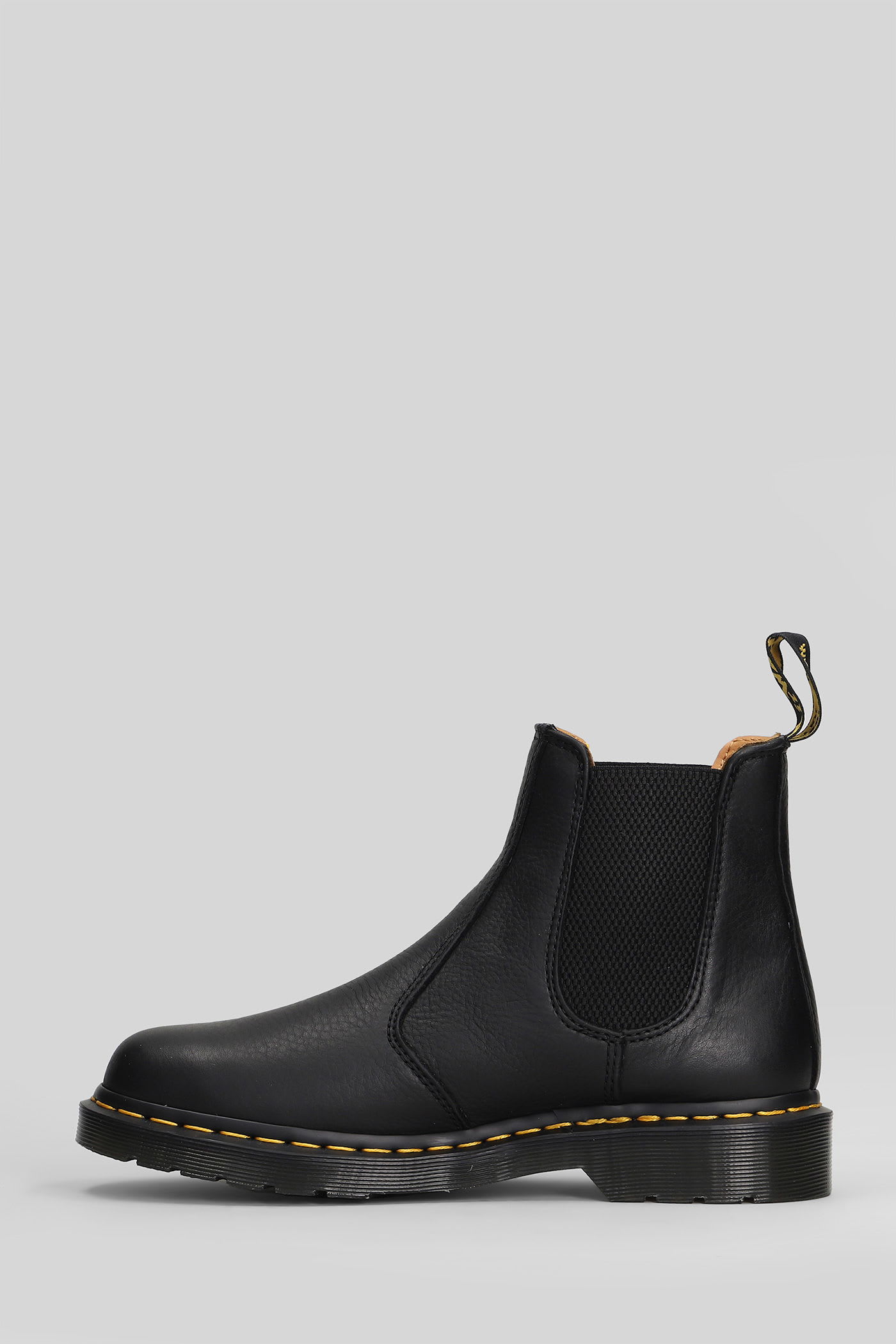 Dr. Martens 2976 Ambassador Combat Boots In Black Leather In Black