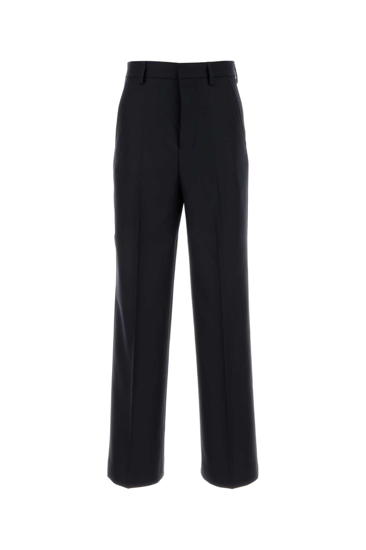 Shop Ami Alexandre Mattiussi Midnight Blue Wool Pant In Navyblue