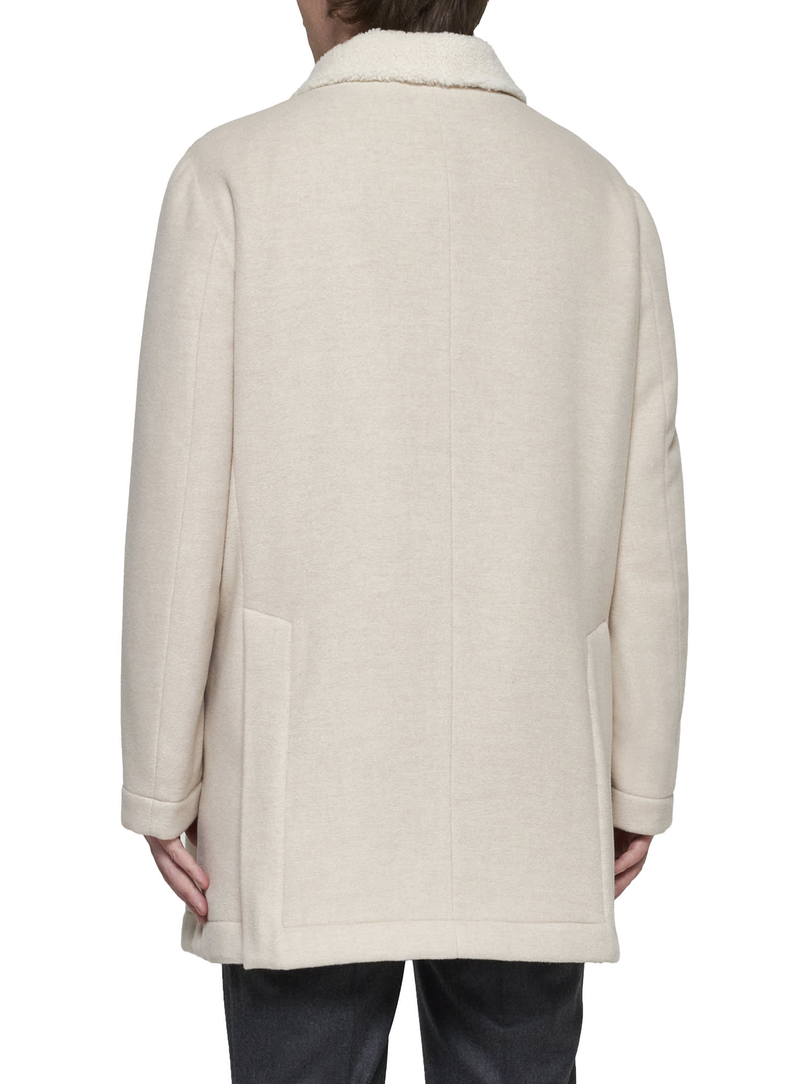 Shop Brunello Cucinelli Coat In White