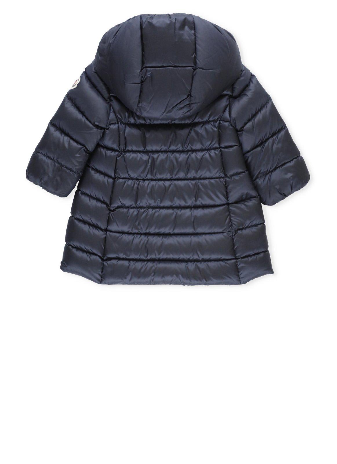 Shop Moncler Hooded Quilted Puffer Coat In Ink