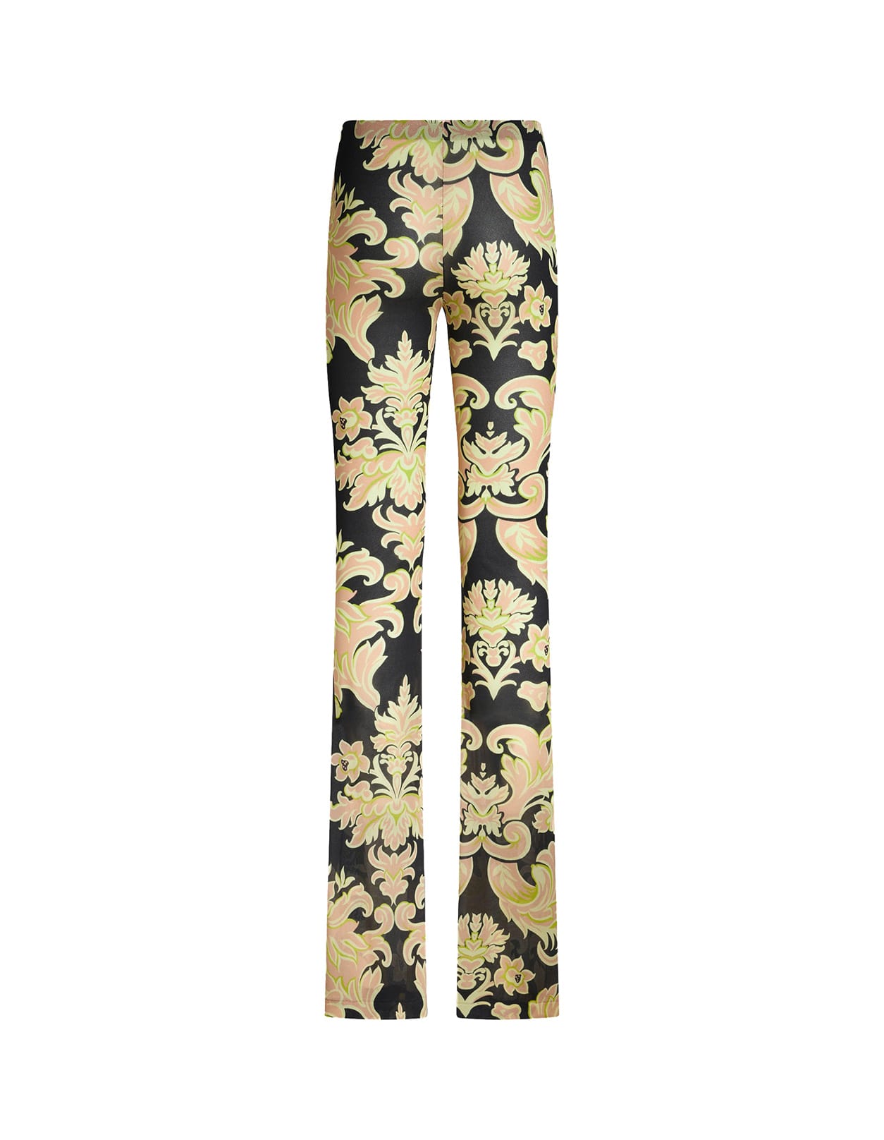Shop Etro Black Printed Jersey Trousers