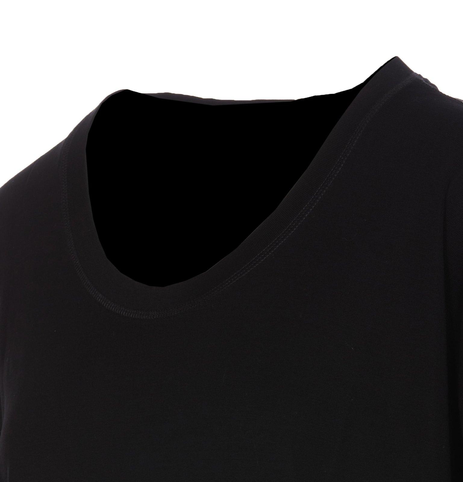 Shop Lemaire Short-sleeved Scoop-neck T-shirt In Black