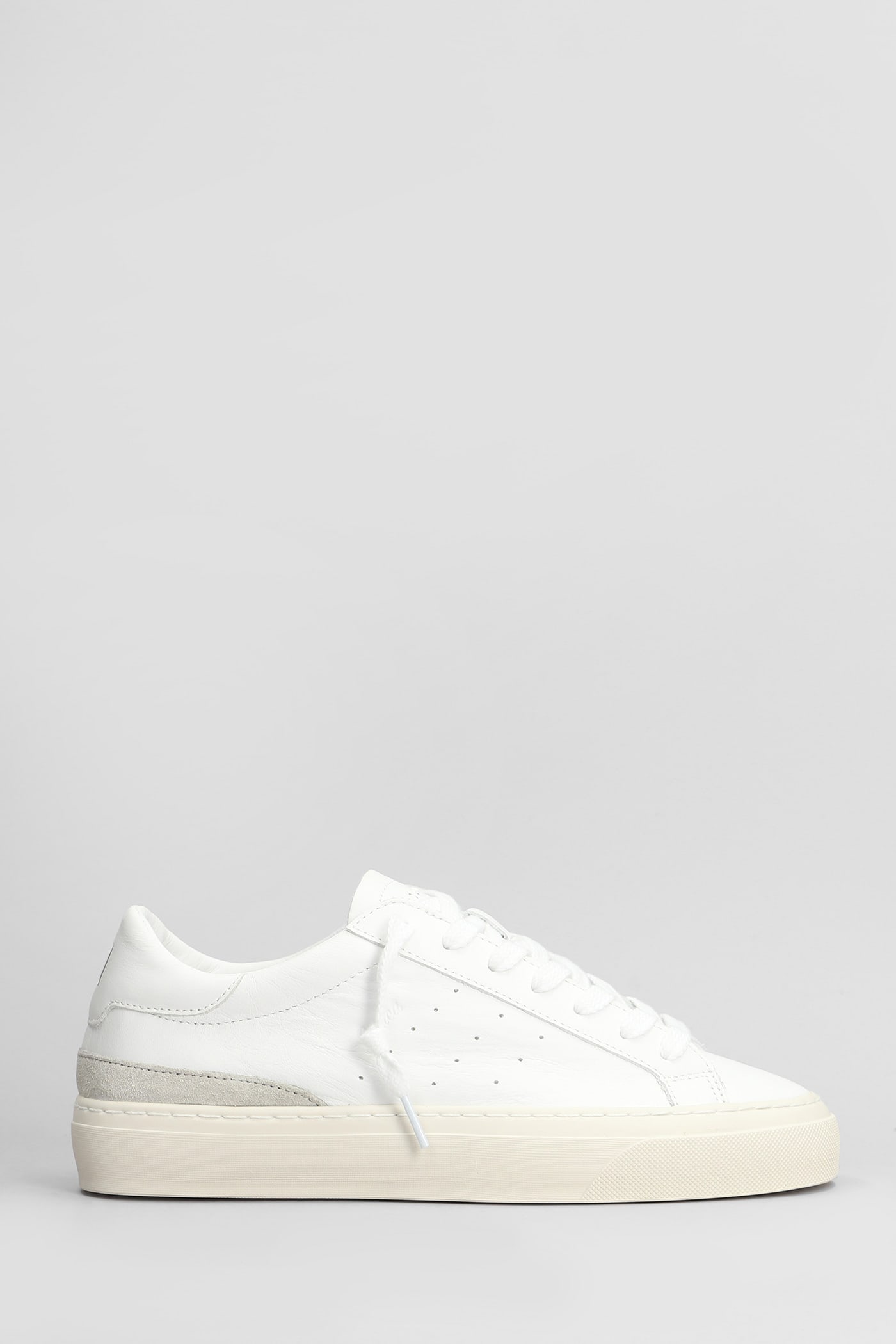 Shop Date Sonica Sneakers In White Leather