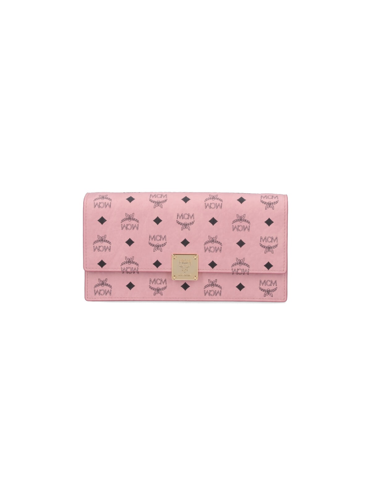 Mcm Large Wallet With Logo Shoulder Strap