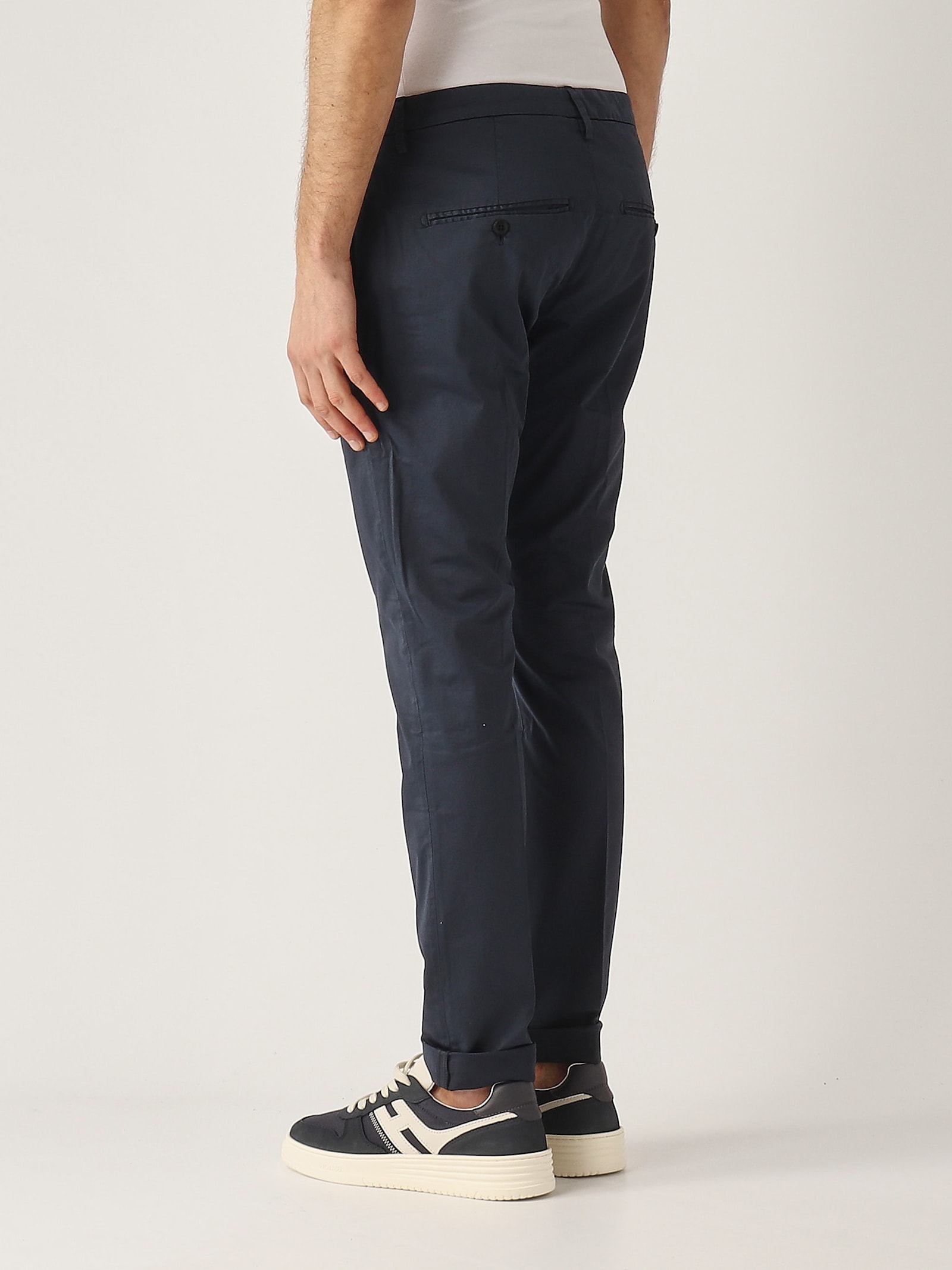 Dondup Men's Gaubert - Slim-fit Gabardine Trousers In Black
