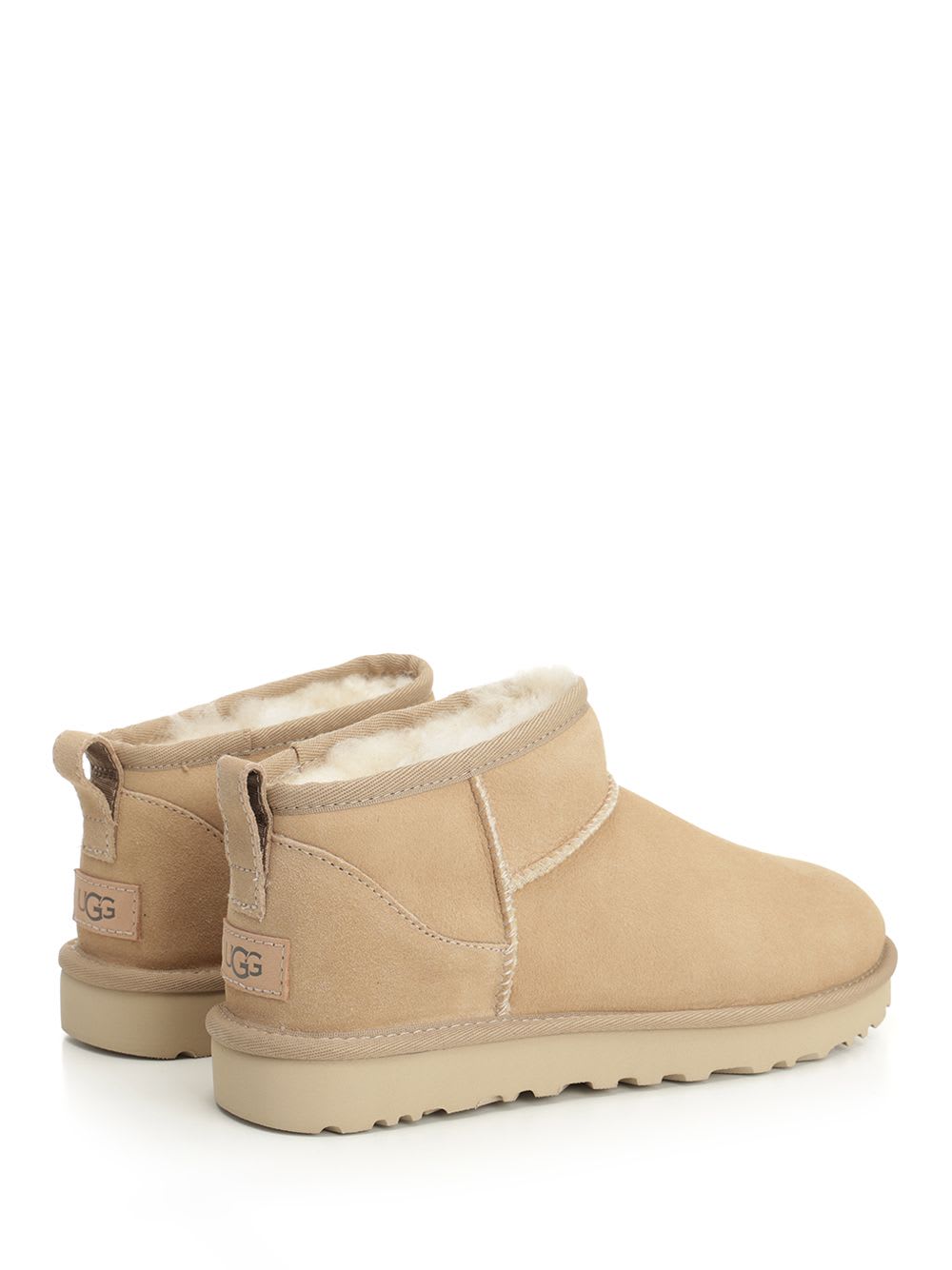 Shop Ugg Ultra Mini Boots In Beige