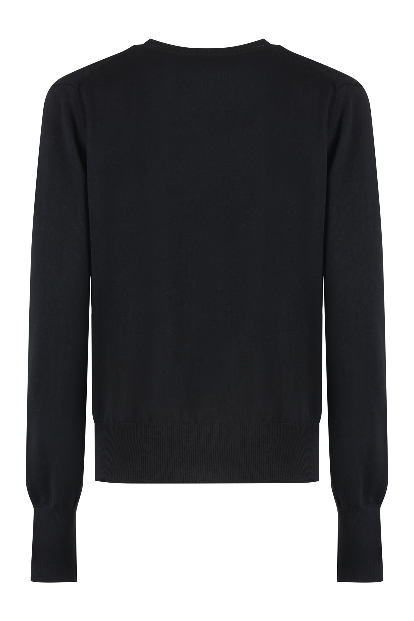 Shop Vivienne Westwood Bea Cotton Blend Crew-neck Sweater In Black