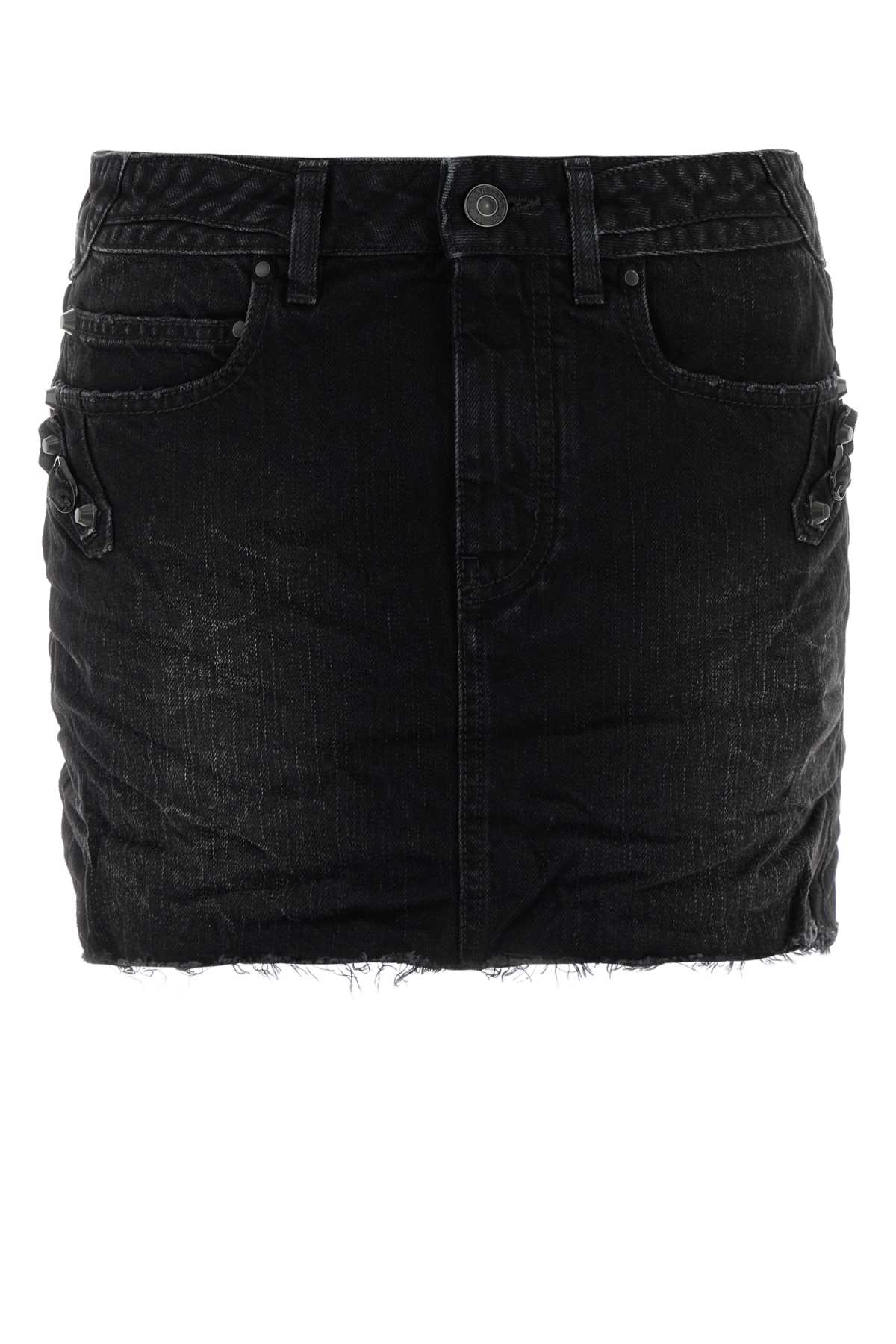 Balenciaga Urban Style Skirt With Pockets And Loops In Black