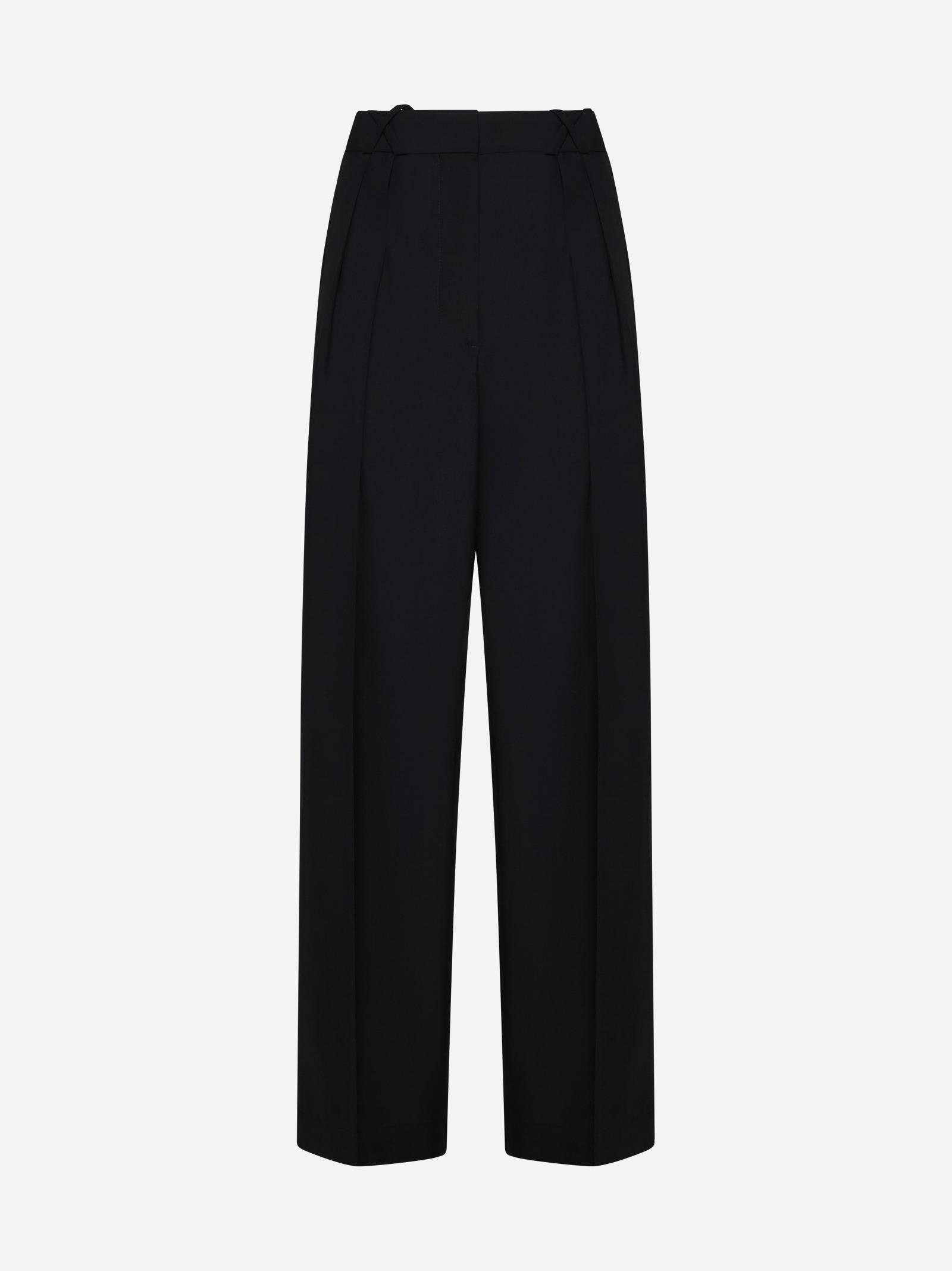 Rohe Straight-leg Tailored Trousers In Noir
