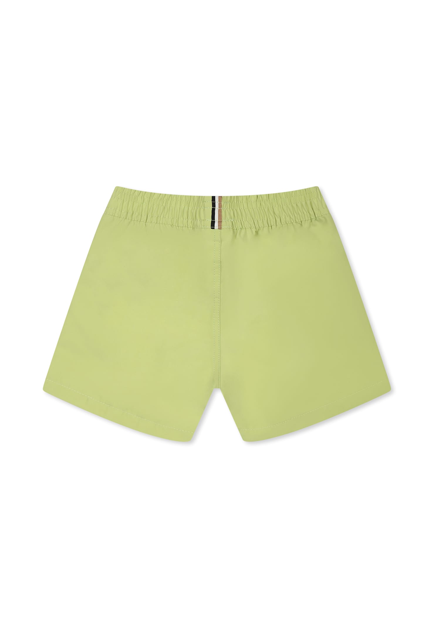 Hugo Boss Green Swim Shorts For Baby Boy With Logo In Green