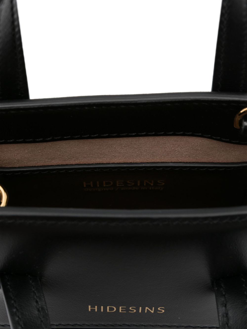 Hidesins Flap Leather Mini Bag In Black