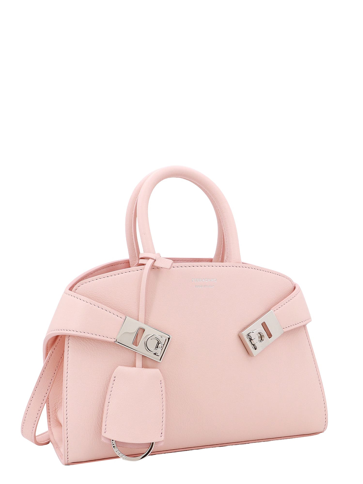 Shop Ferragamo Mini Hug Bag Handbag In Nylund Pink