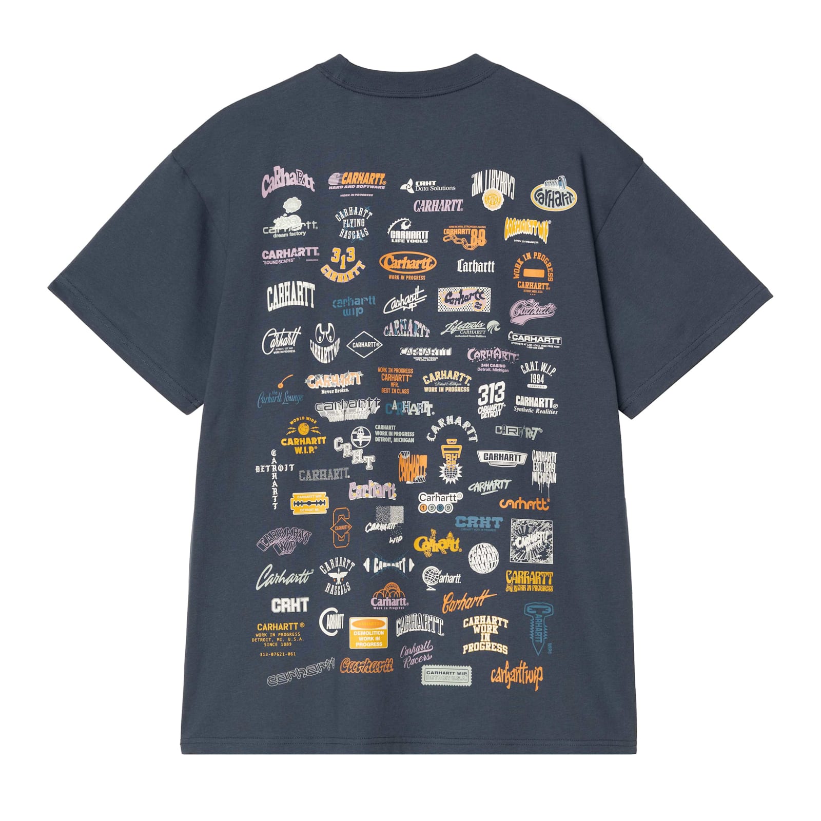 Carhartt S/s Logo T-shirt In Otxx Dusky Blue