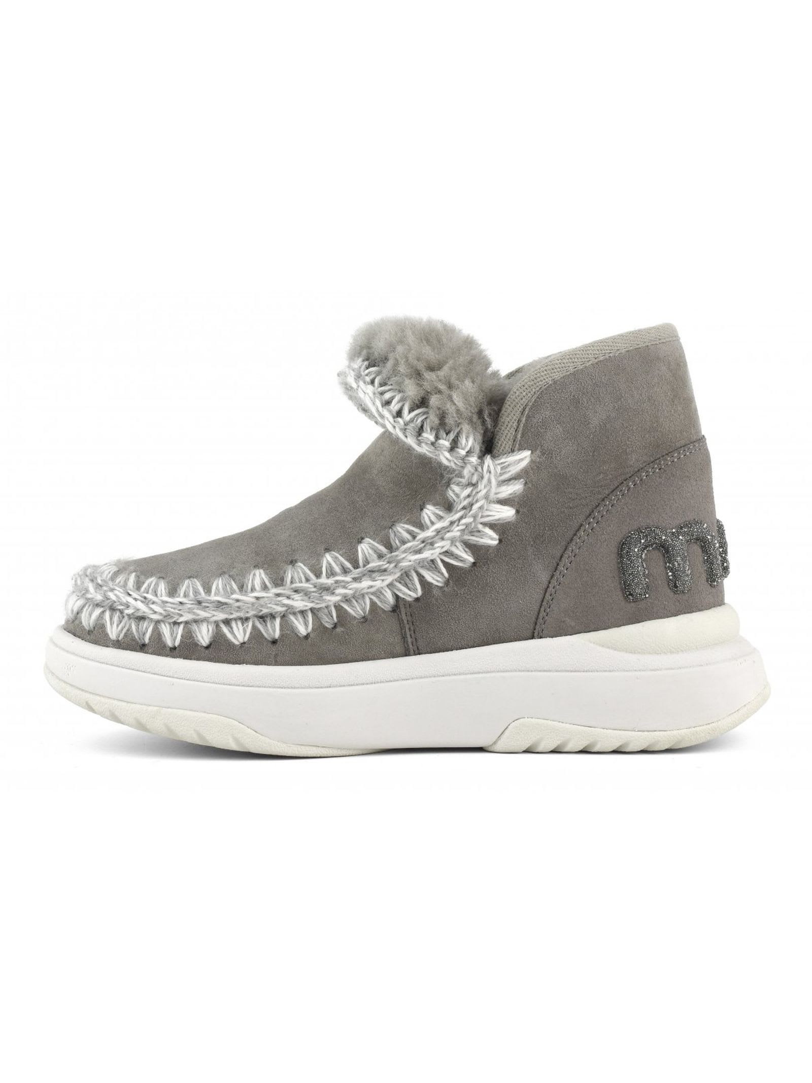 MOU ESKIMO JOGGER IN GREY SHEEPSKIN 