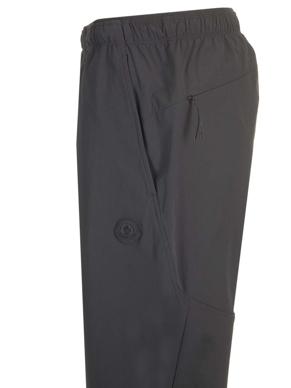 Shop Moncler Black Joggers In Stretch Technical Nylon