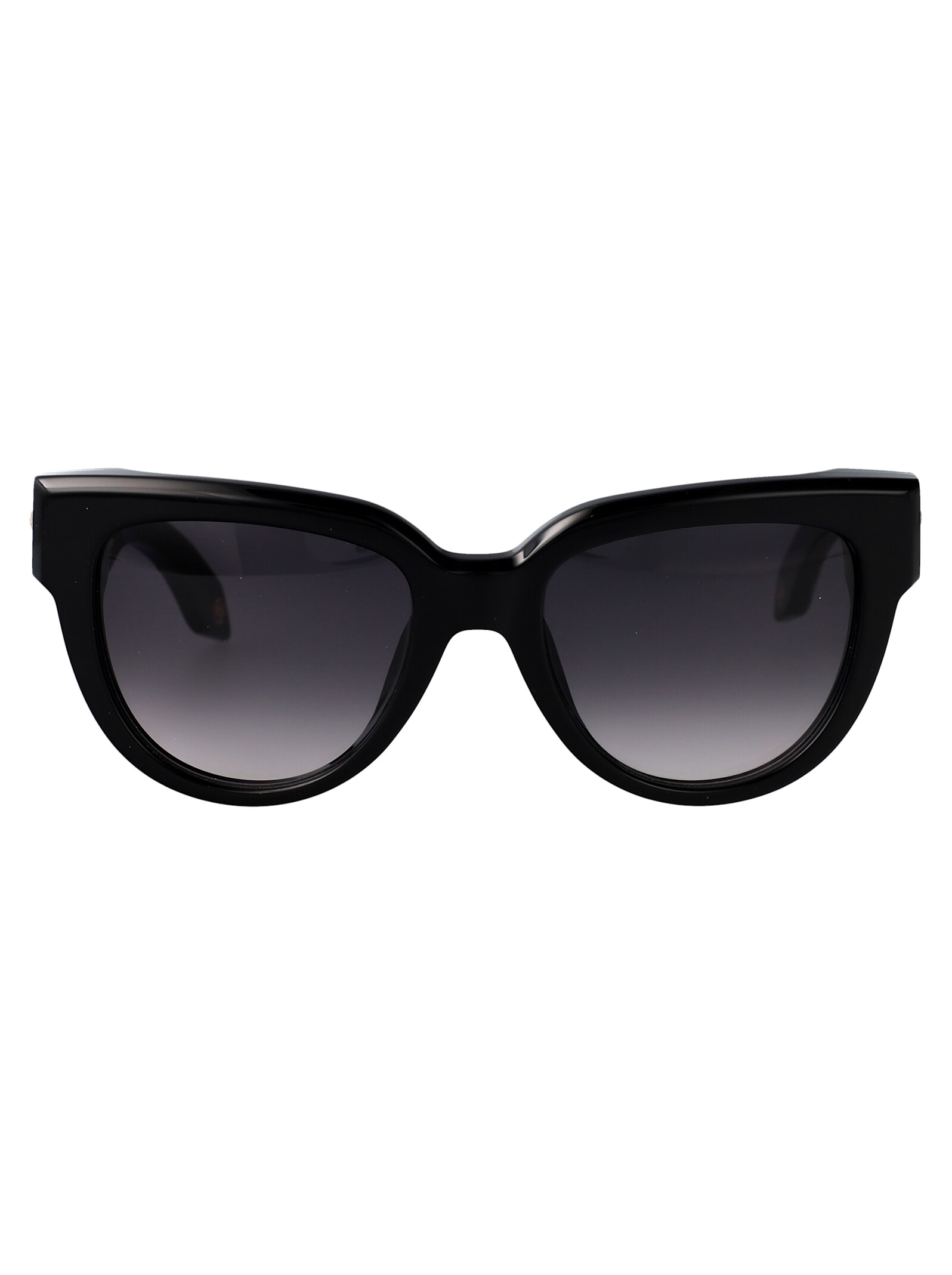 Shop Roberto Cavalli Src054 Sunglasses In Nero Lucido