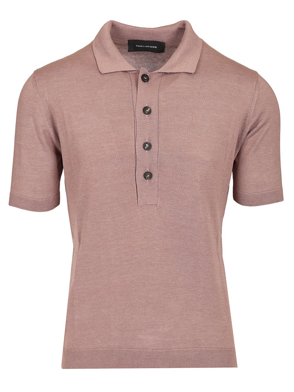 Shop Tagliatore Silk And Viscose Polo In Violet