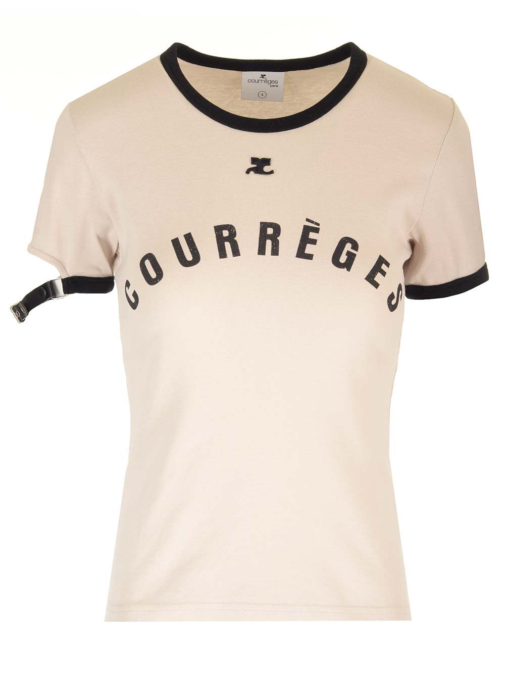 COURRÈGES STRAP DETAIL T-SHIRT