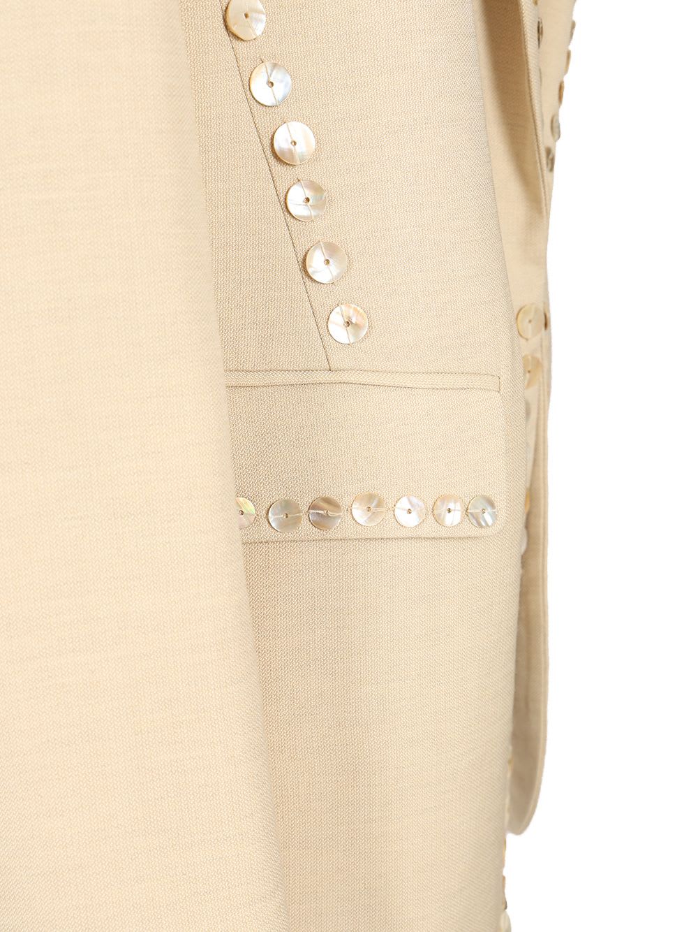 Shop Forte Forte Embroidered Sand Blazer In Beige