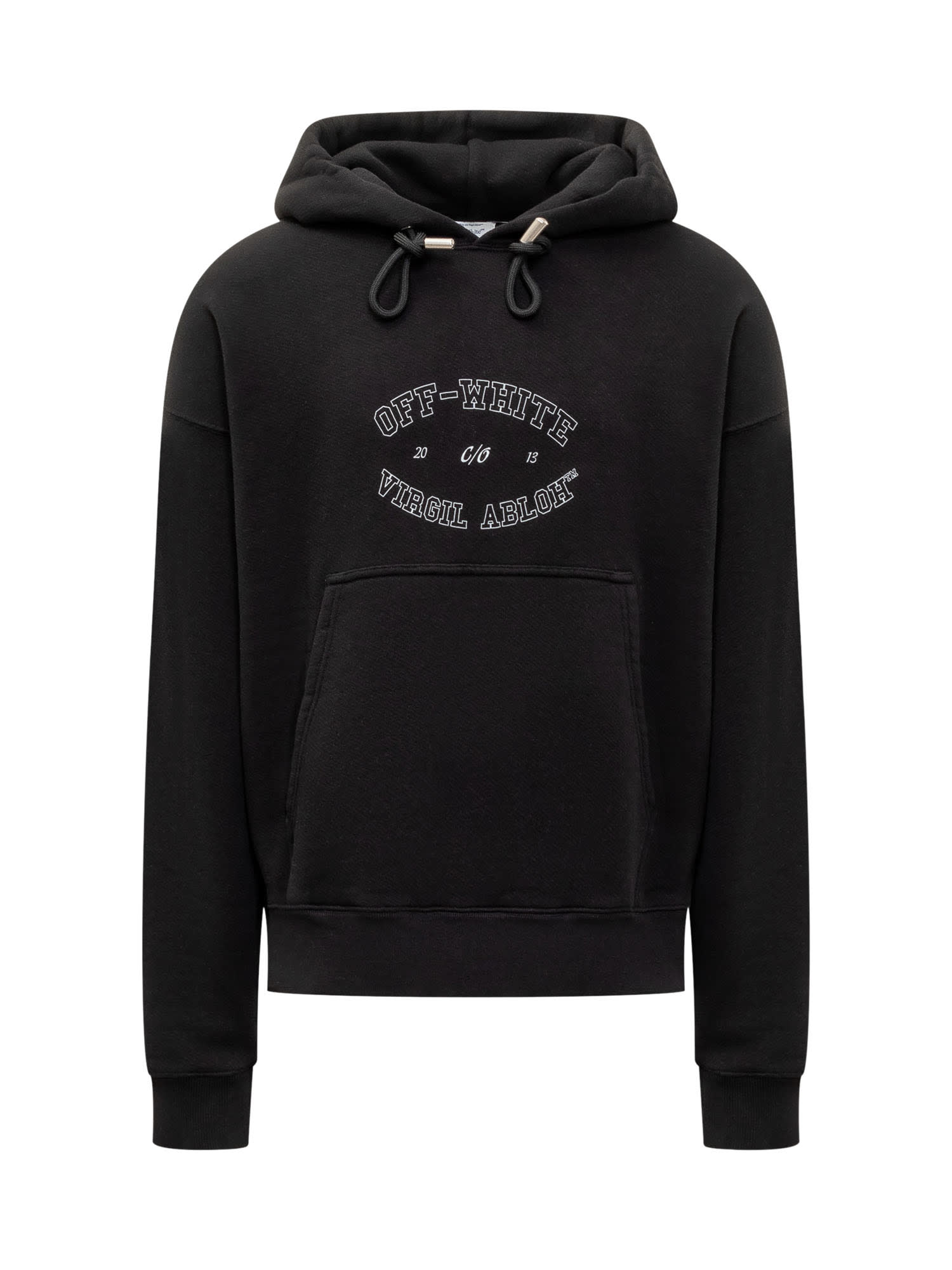 Shop Off-white Hoodie With Logo In Black-white