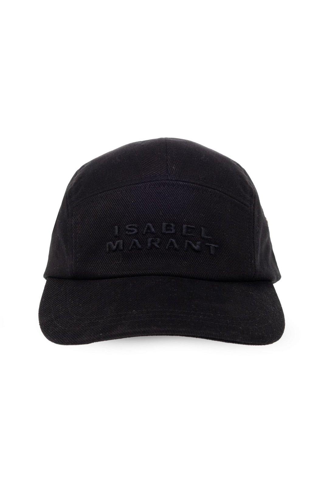 Shop Isabel Marant Logo-embroidered Baseball Cap In Bkbk Black Black