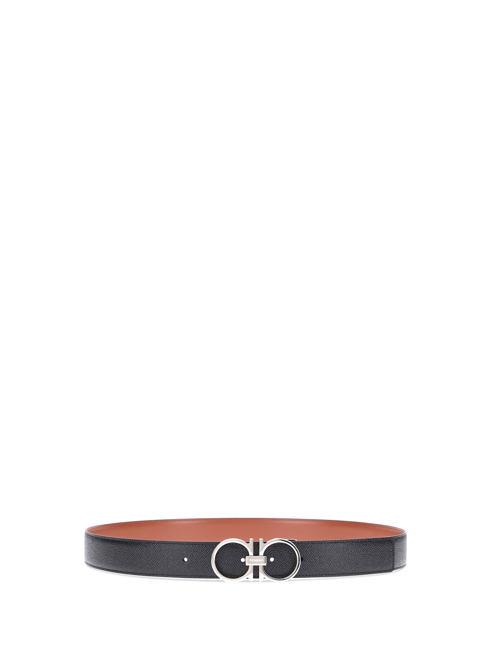 Ferragamo Reversible Gancini Belt In Black