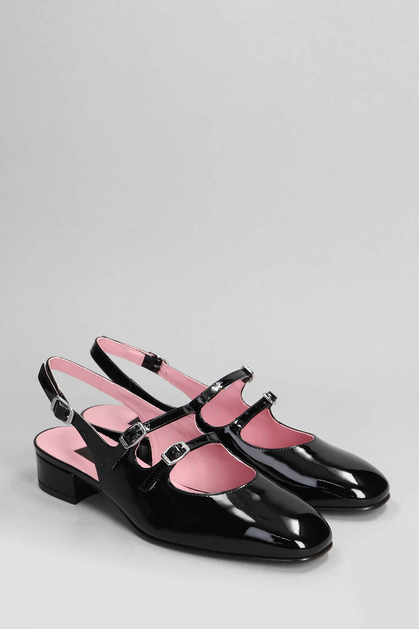 Shop Carel Peche Ballet Flats In Black Patent Leather