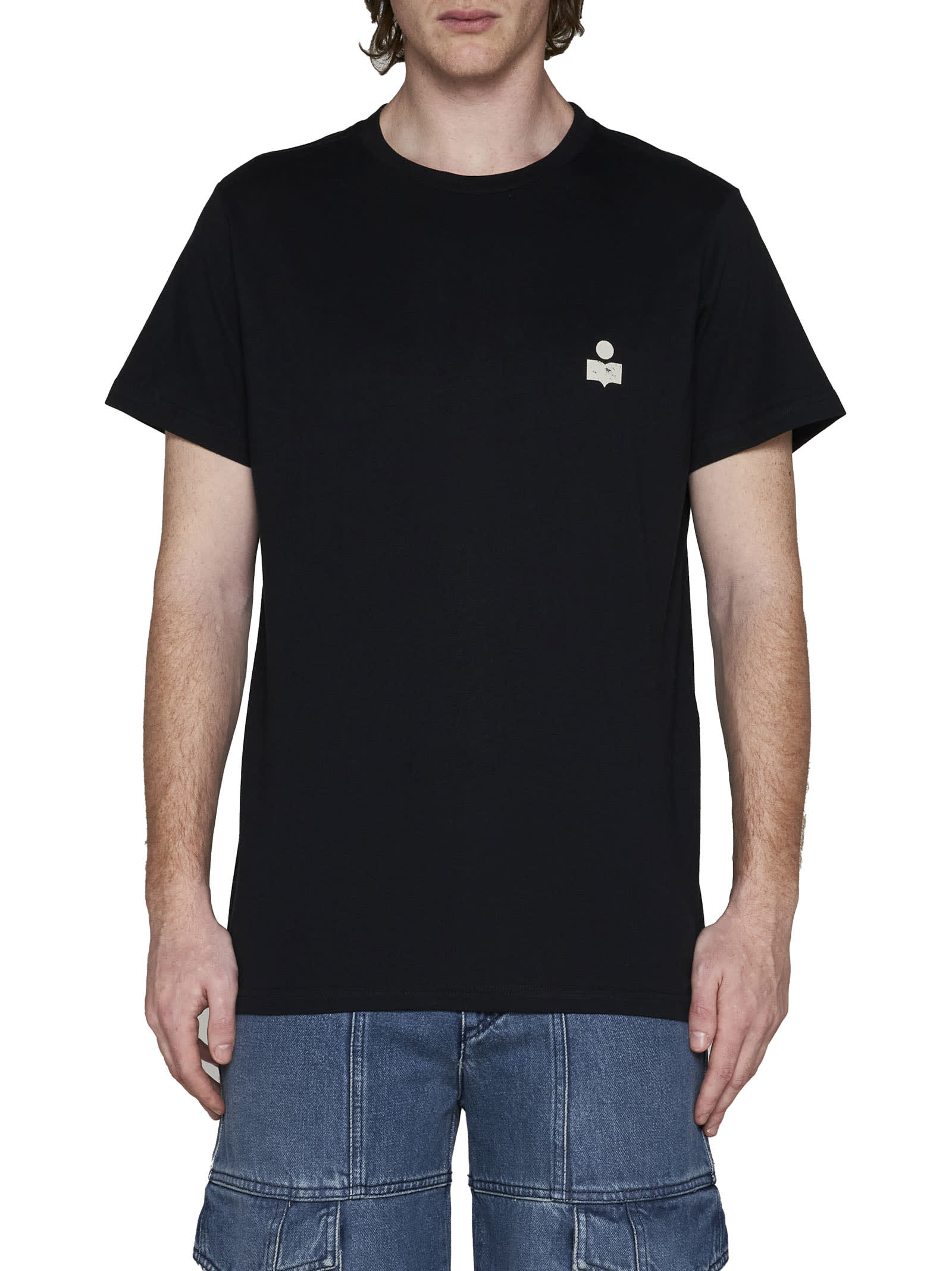 Isabel Marant Zafferh T-shirt In Black/ecru