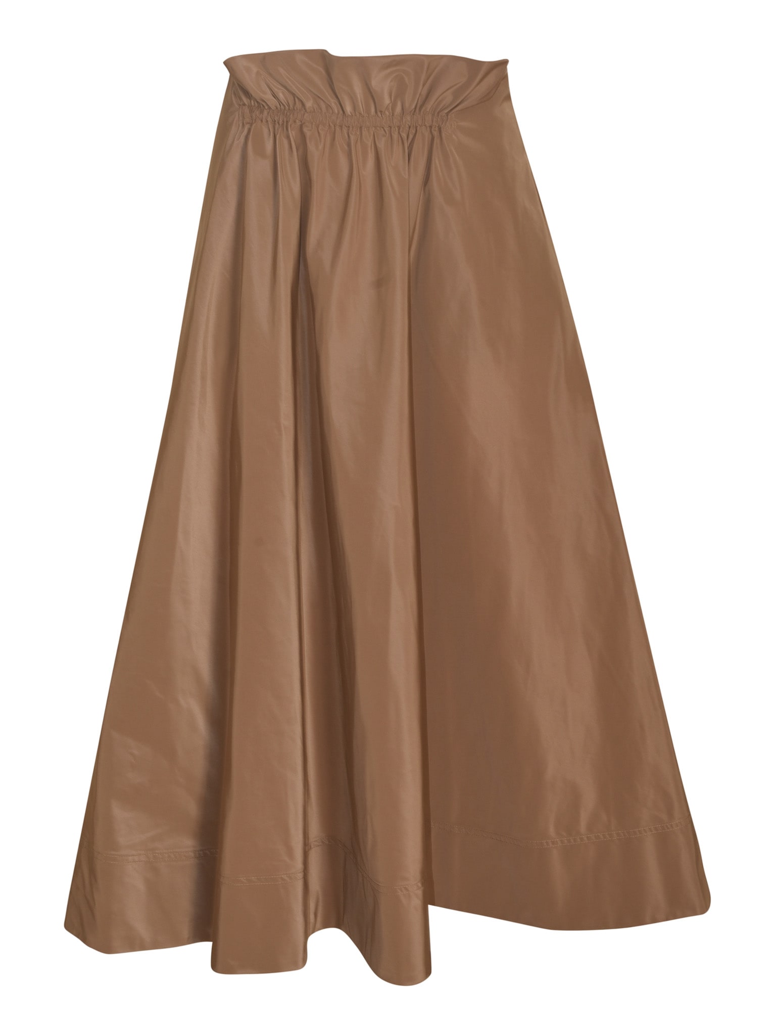 Aspesi High-waist Flared Skirt In Camel