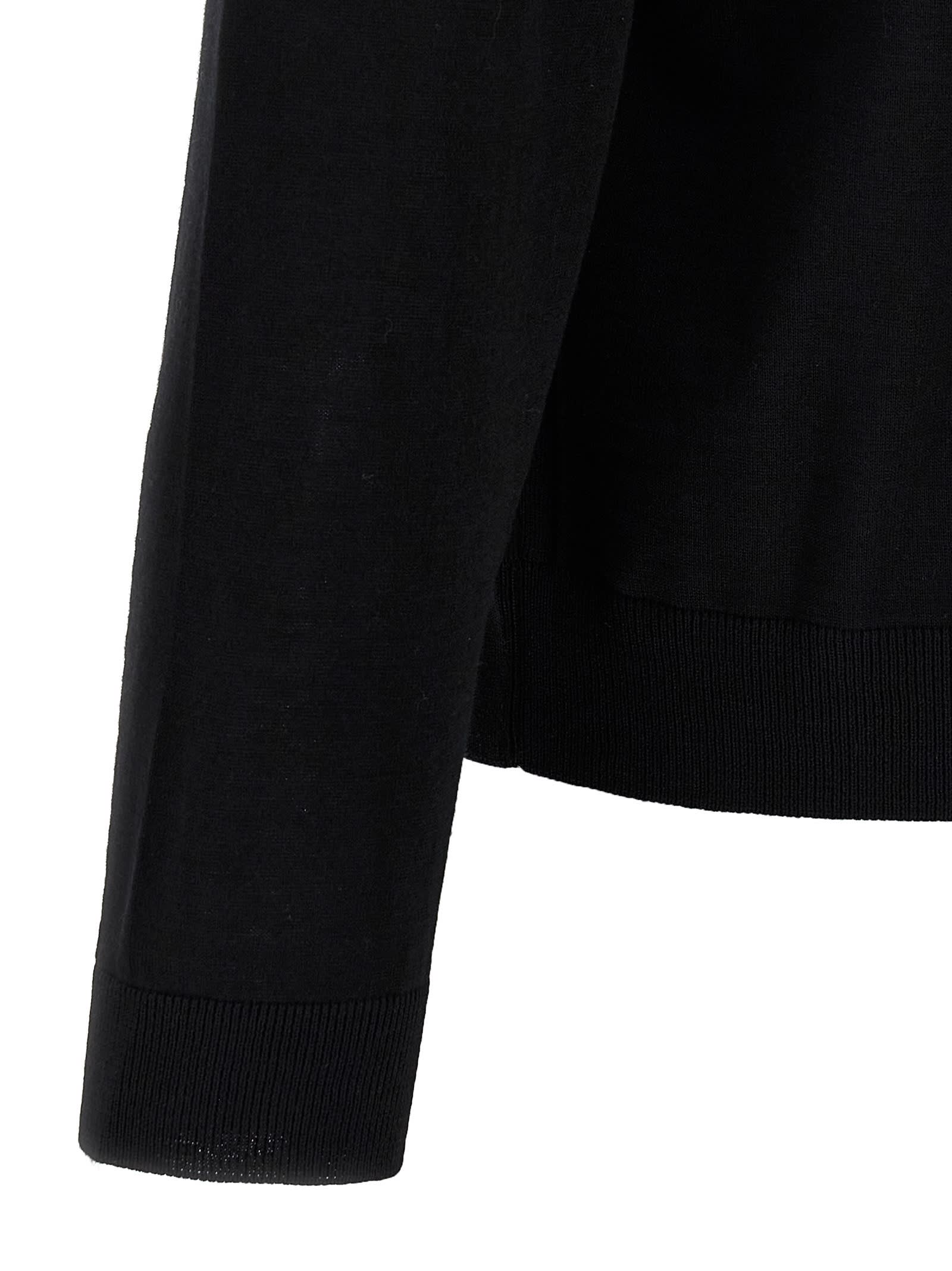 Hugo Boss Ulex Longsleeved Polo Shirt In Black