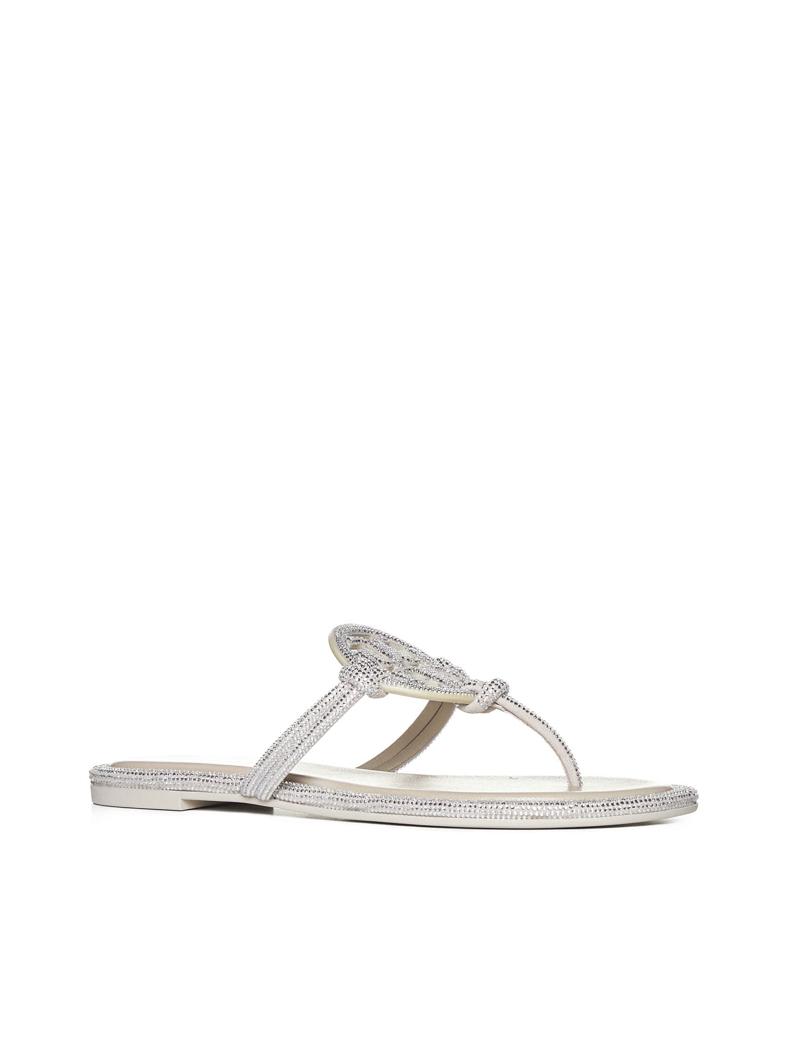 Shop Tory Burch Sandals In Stone Gray