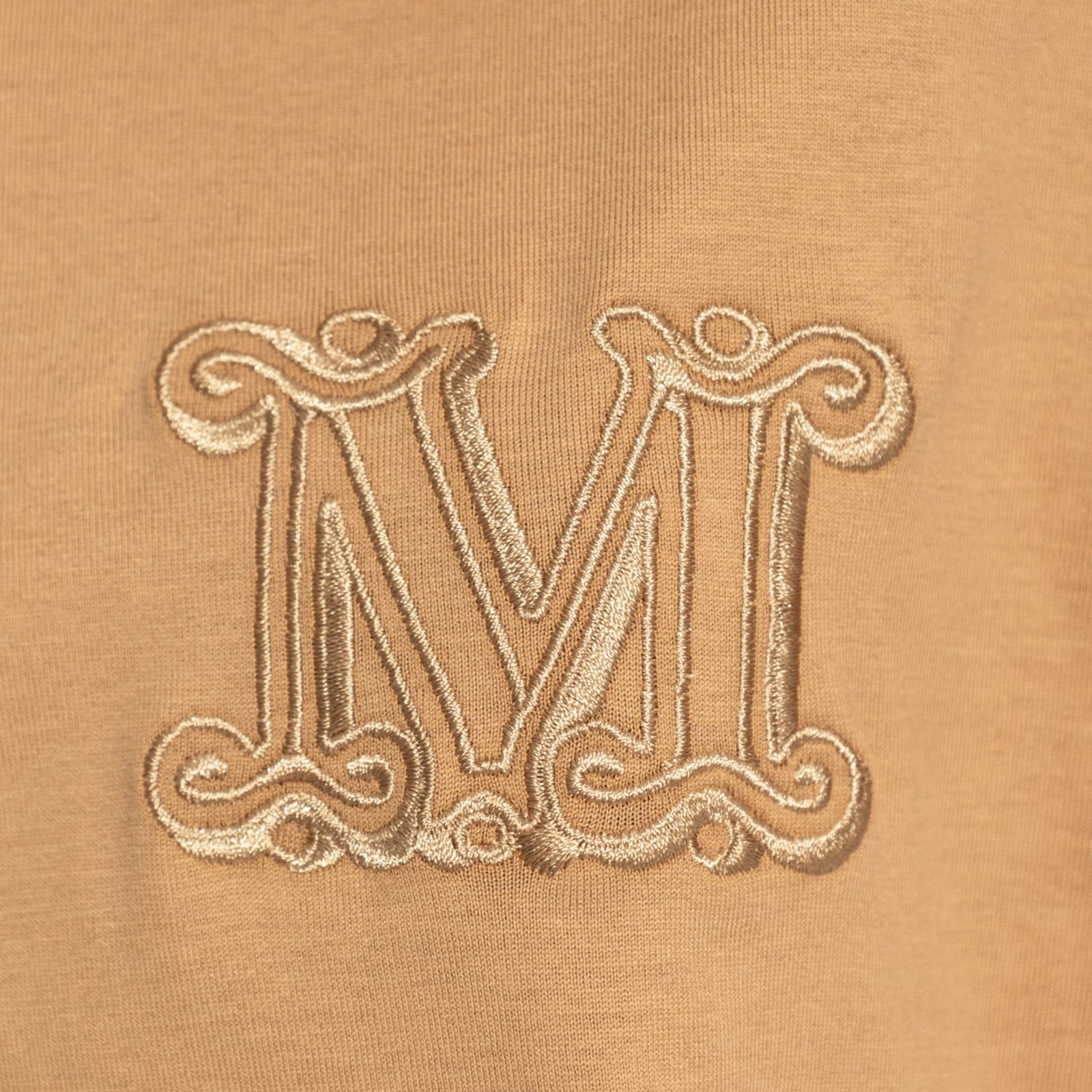 Max Mara Mango Oversized Monogram T-shirt In Brown