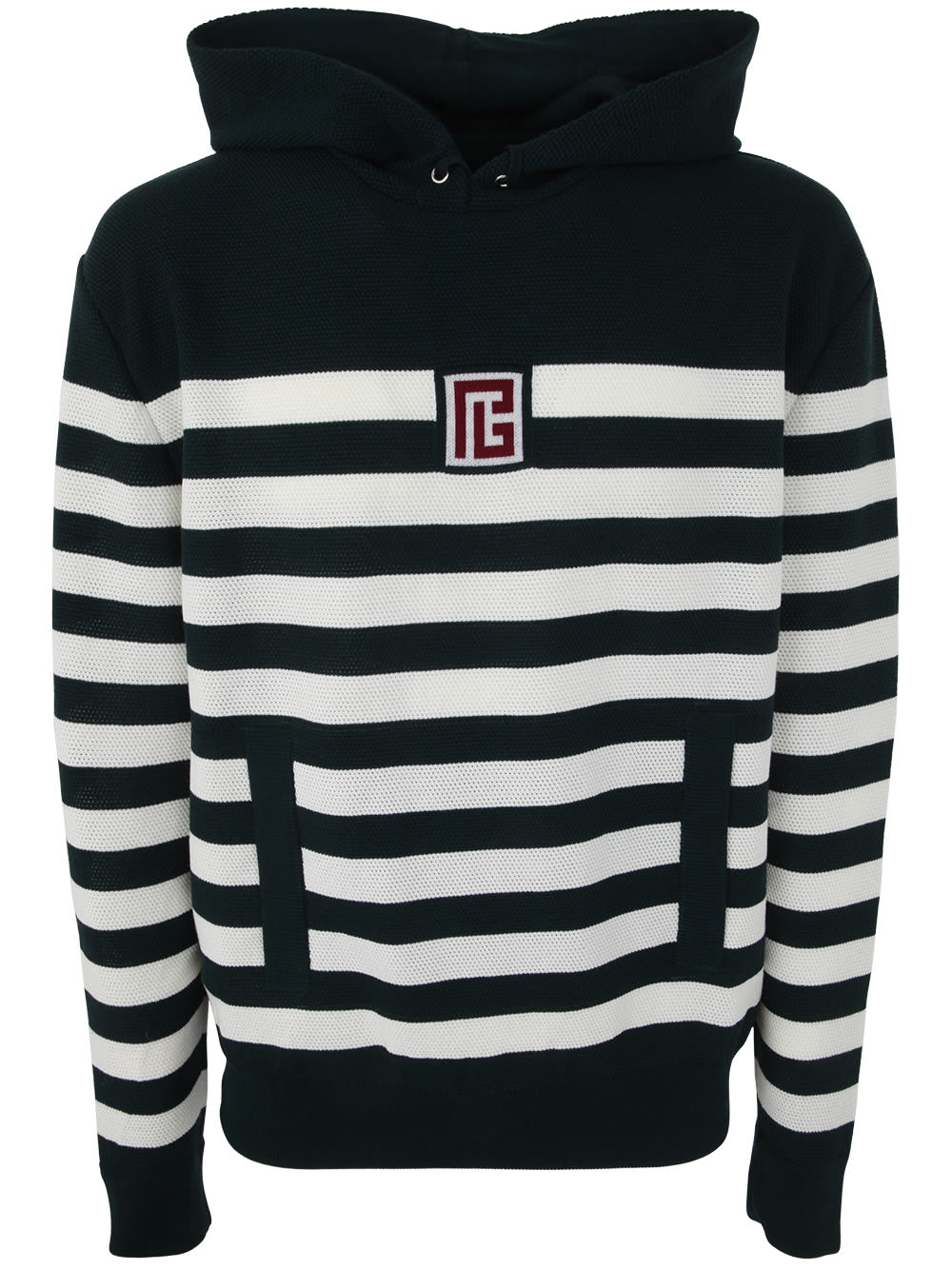 Pb Stripe Wool Hooded Sweater