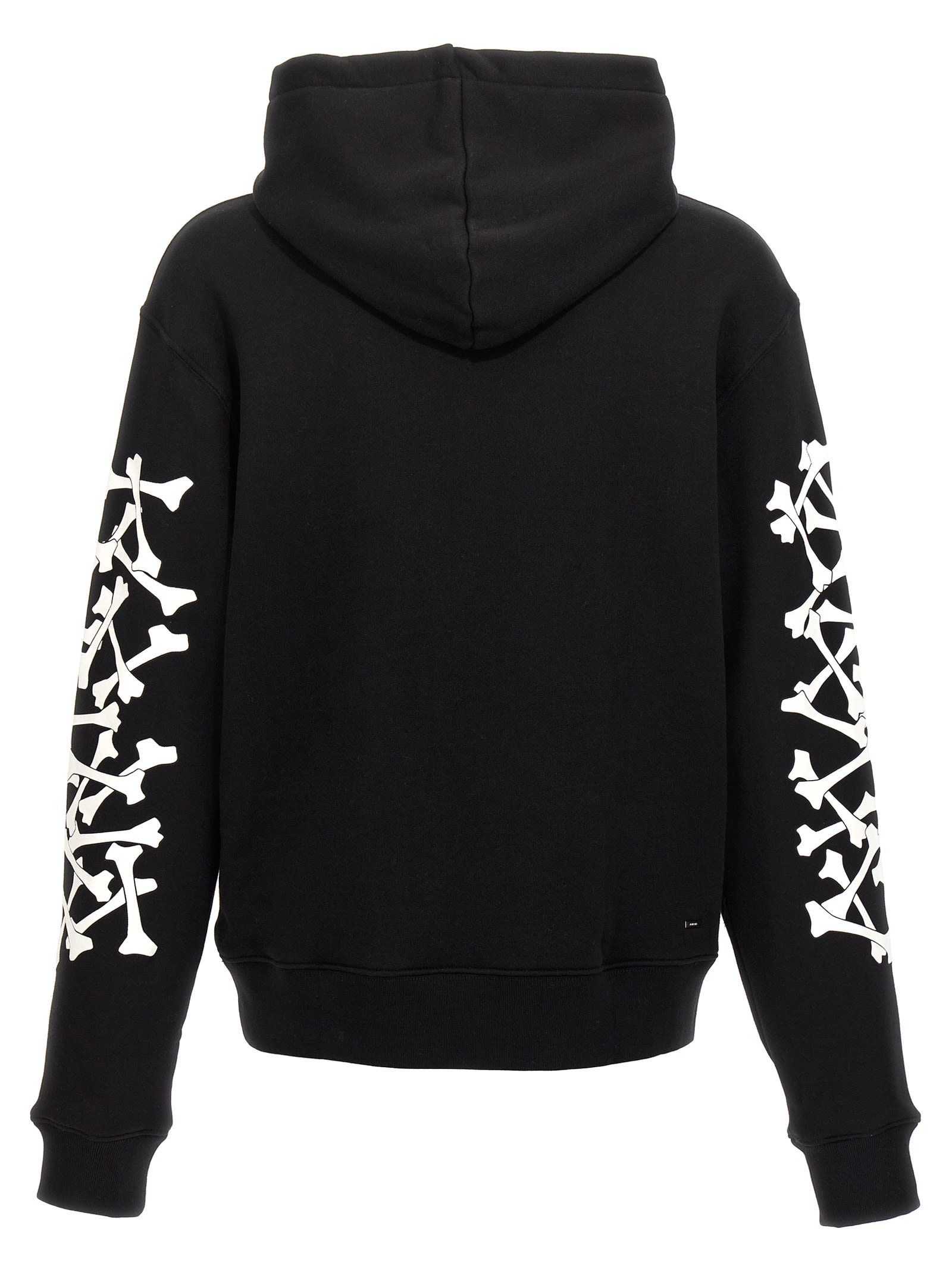 Shop Amiri Bones Stacked Hoodie In Black