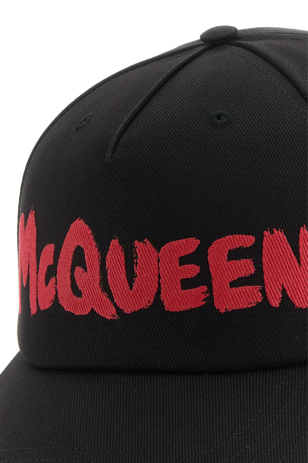 Shop Alexander Mcqueen Black Cotton Baseball Cap