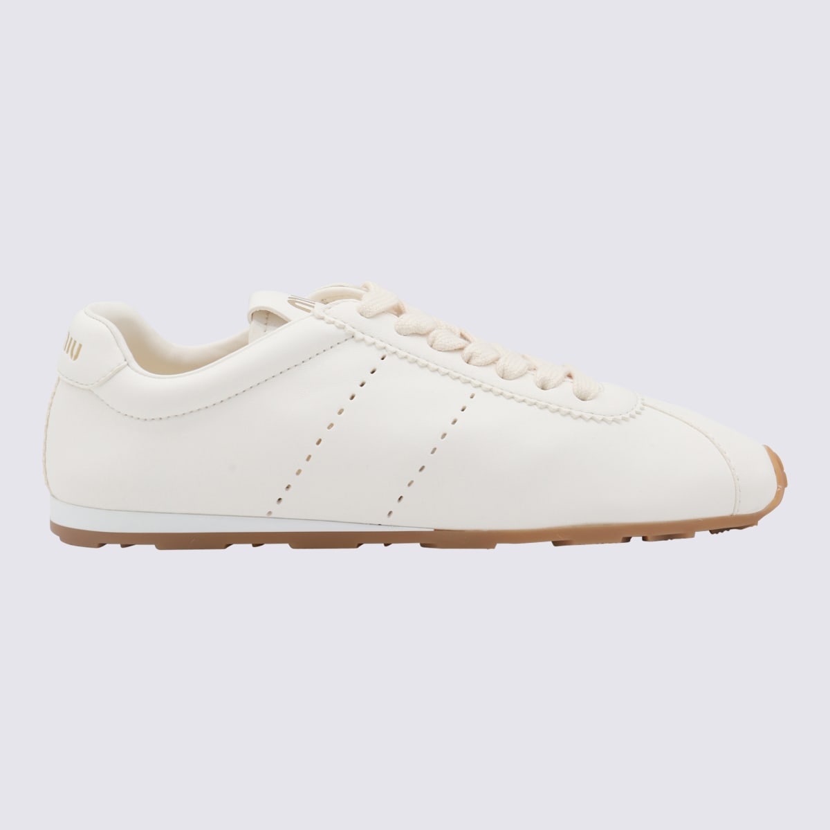 Miu Miu White Leather Sneakers