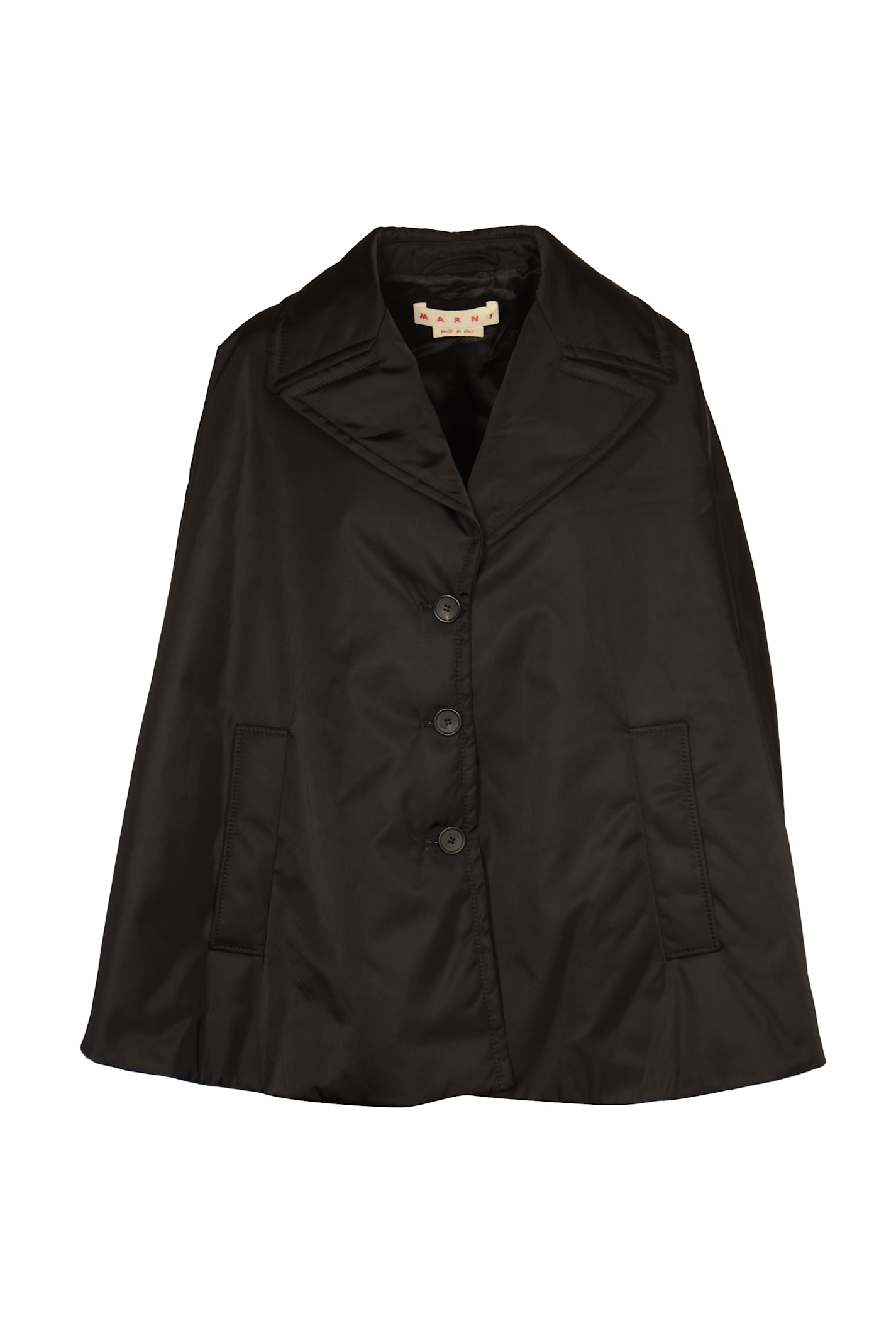 Shop Marni Recycled Nylon Twill Coat In Black