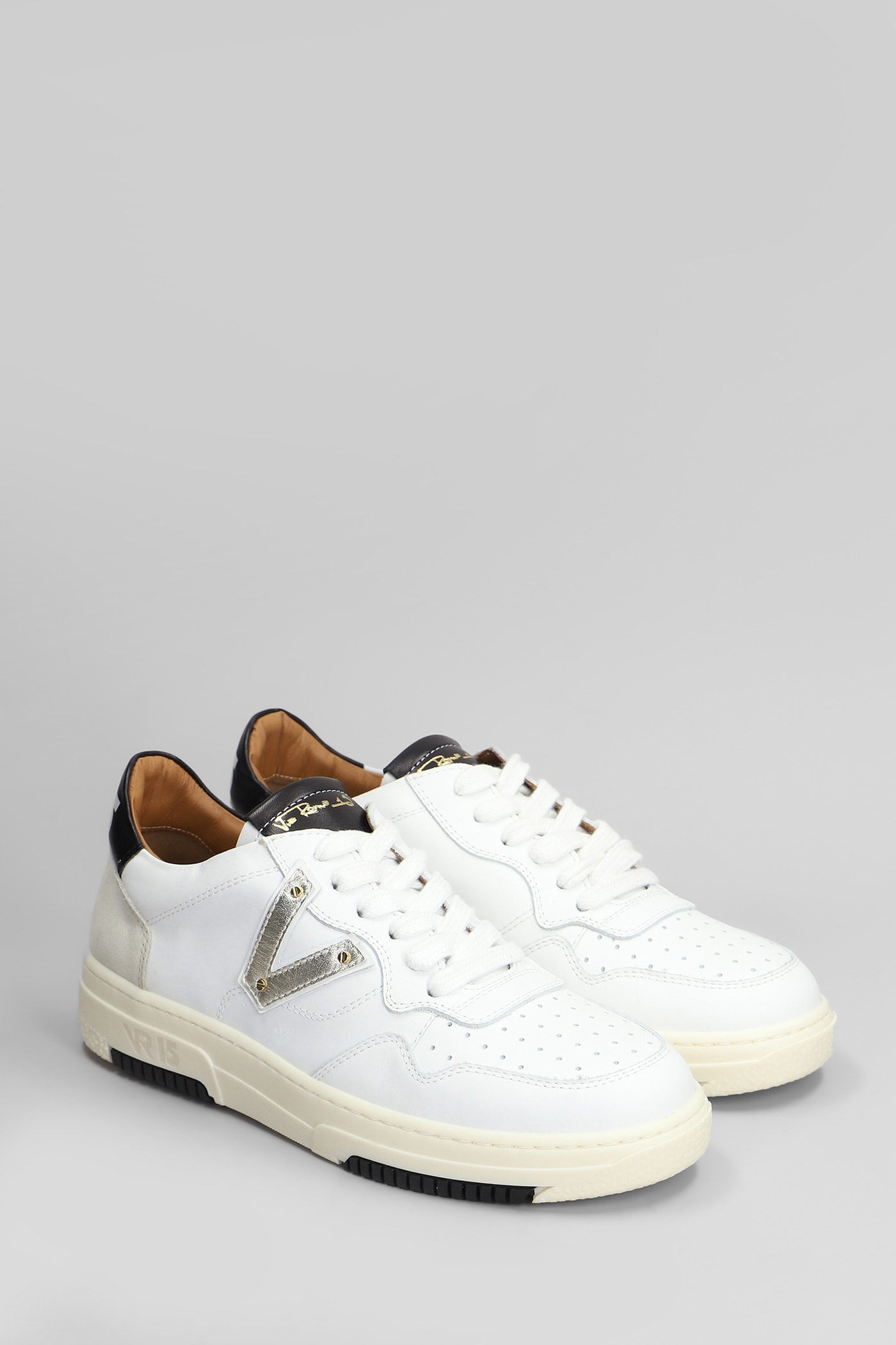 VIA ROMA 15 SNEAKERS IN WHITE LEATHER