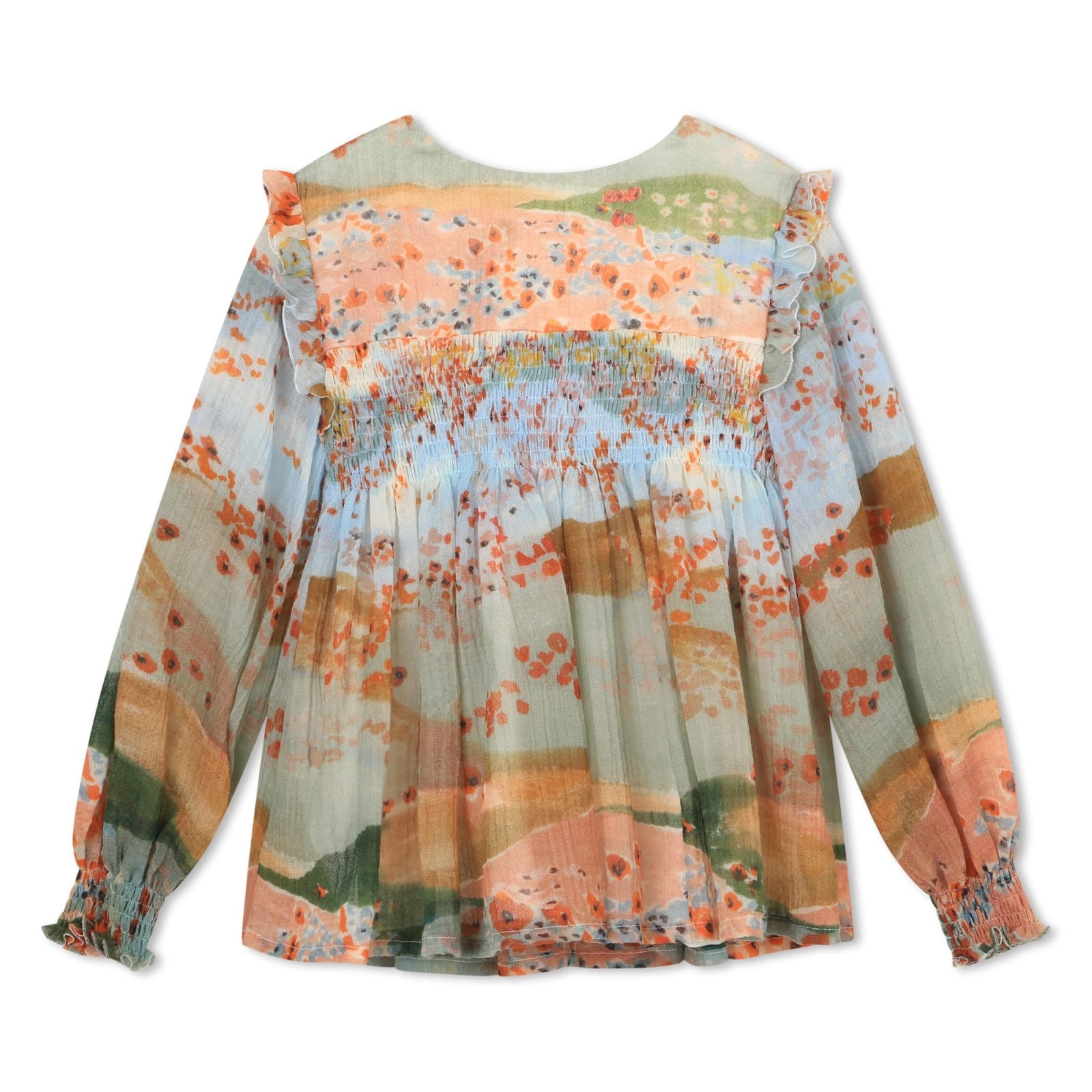 CHLOÉ CEREMONY BLOUSE WITH GRAPHIC PRINT